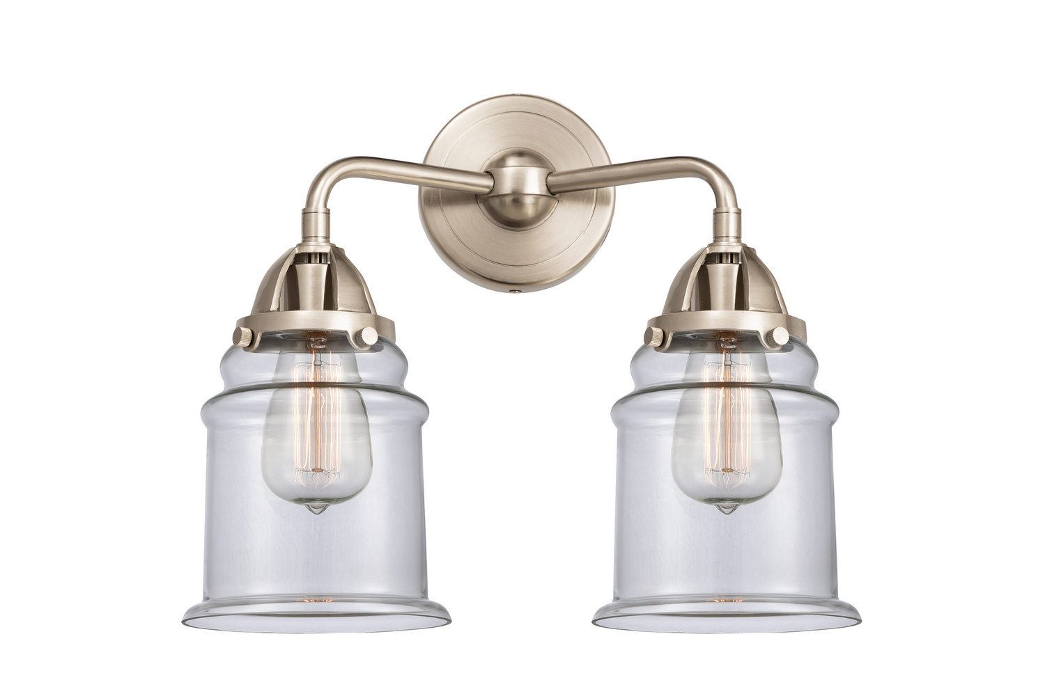 Two Light Bath Vanity by Innovations - Nouveau 2 Collection, Brushed Satin Nickel Finish - 288-2W-SN-G182