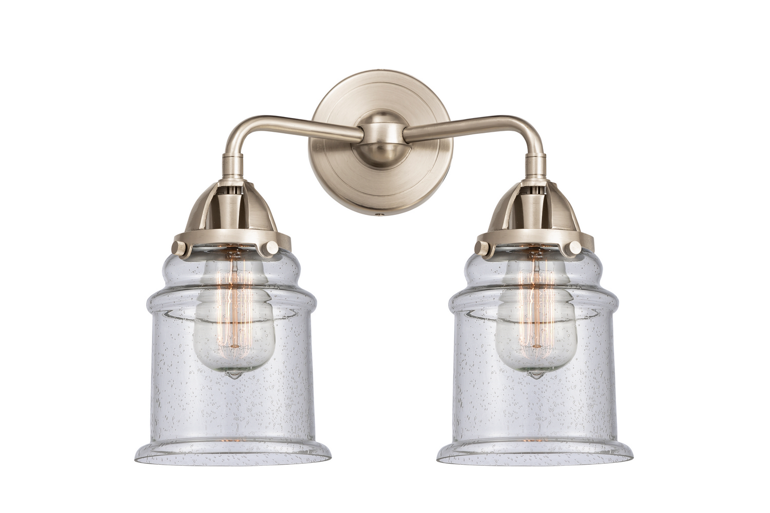 Two Light Bath Vanity by Innovations - Nouveau 2 Collection, Brushed Satin Nickel Finish - 288-2W-SN-G184