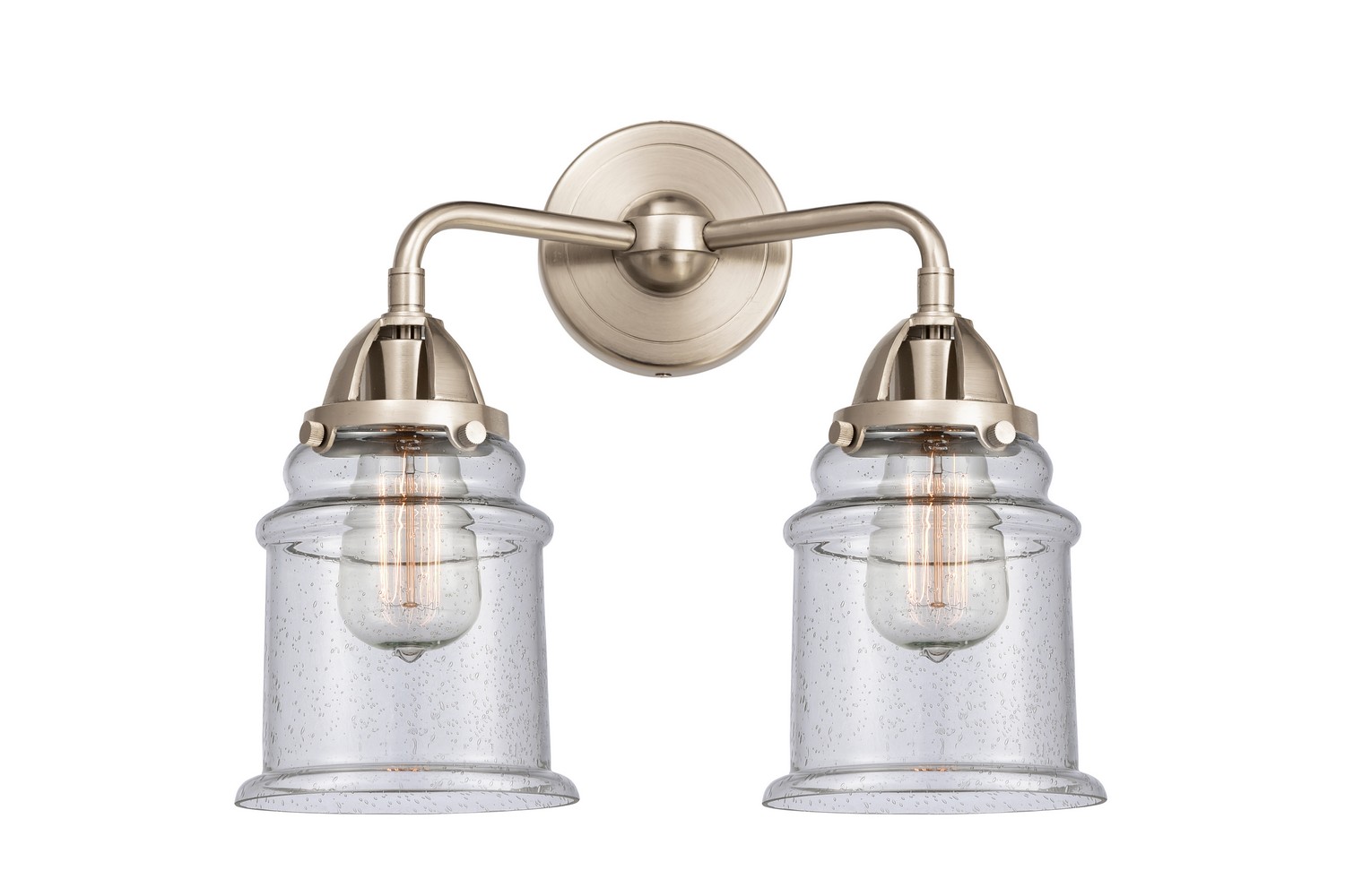 LED Bath Vanity by Innovations - Nouveau 2 Collection, Brushed Satin Nickel Finish - 288-2W-SN-G184-LED