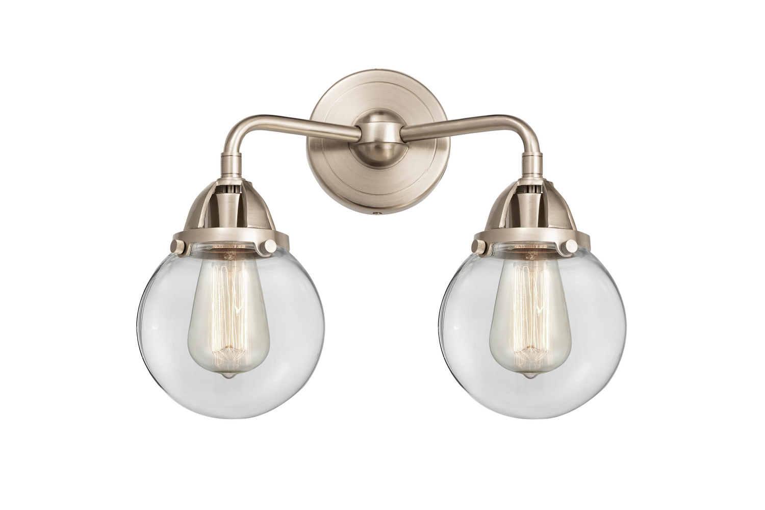 Two Light Bath Vanity by Innovations - Nouveau 2 Collection, Brushed Satin Nickel Finish - 288-2W-SN-G202-6