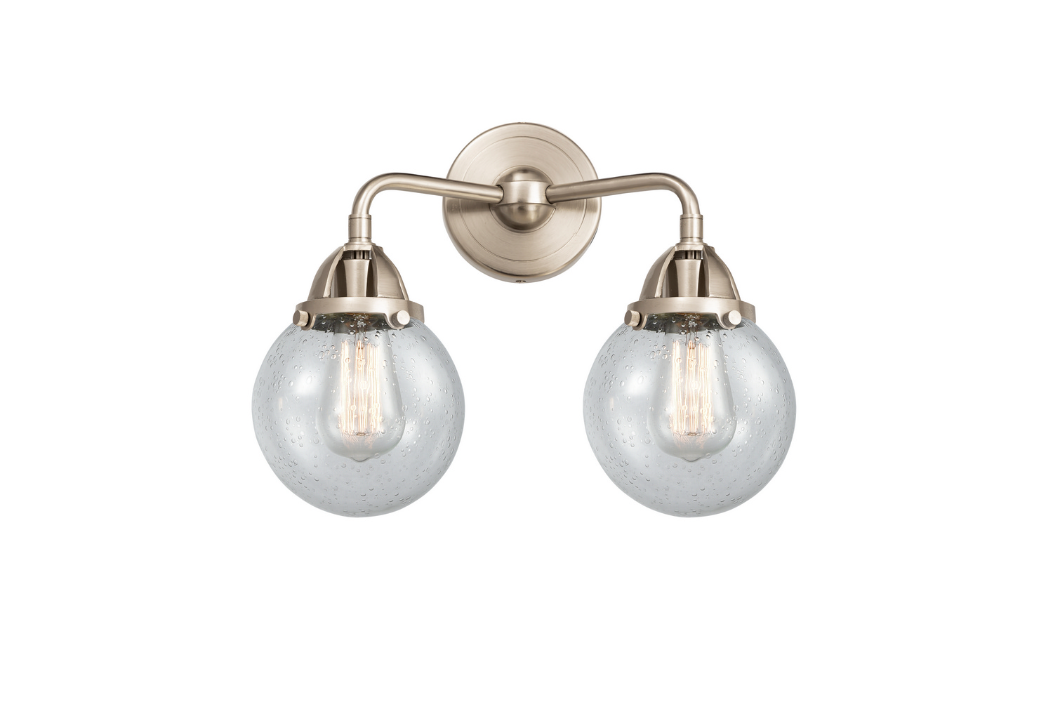 Two Light Bath Vanity by Innovations - Nouveau 2 Collection, Brushed Satin Nickel Finish - 288-2W-SN-G204-6