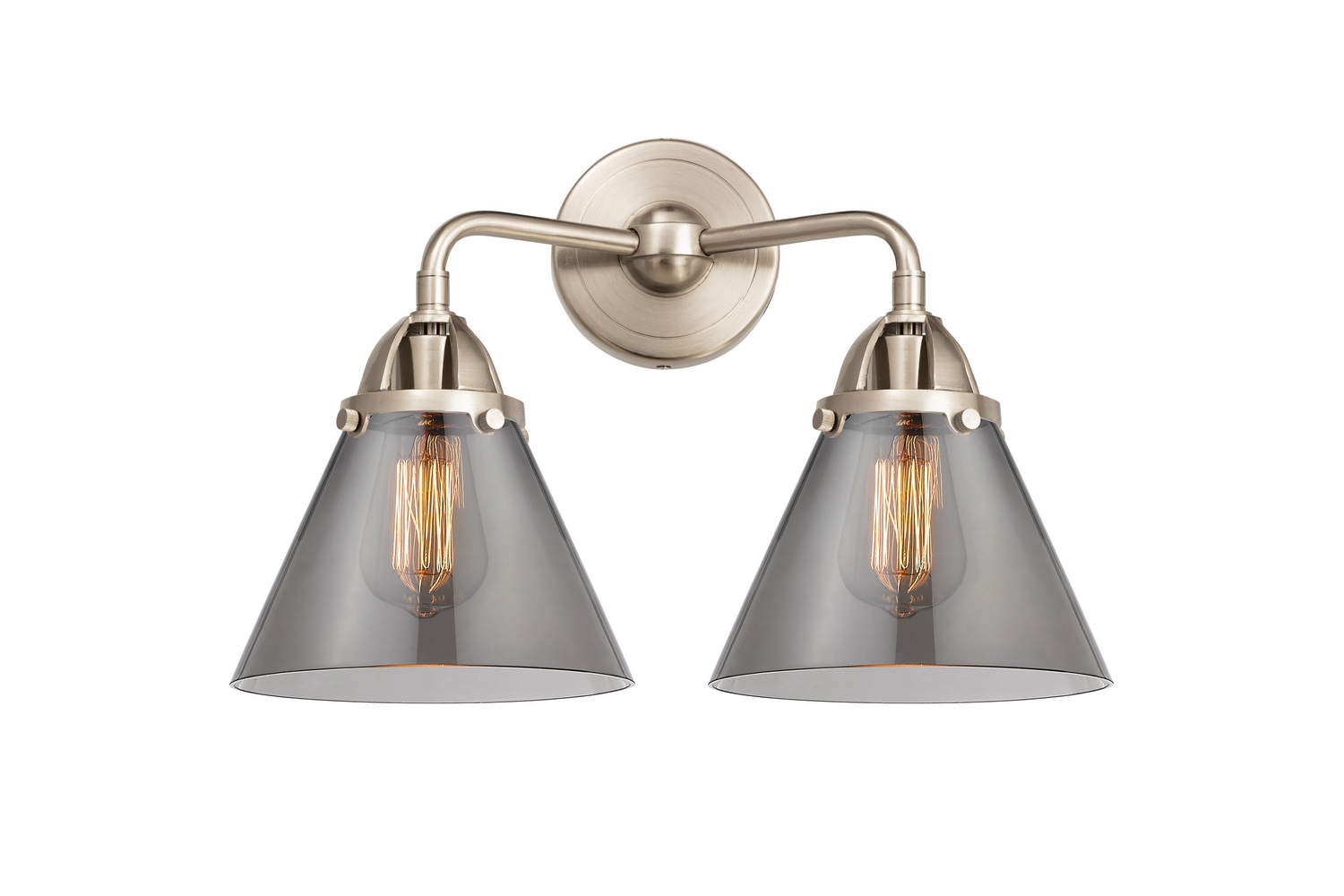 Two Light Bath Vanity by Innovations - Nouveau 2 Collection, Brushed Satin Nickel Finish - 288-2W-SN-G43