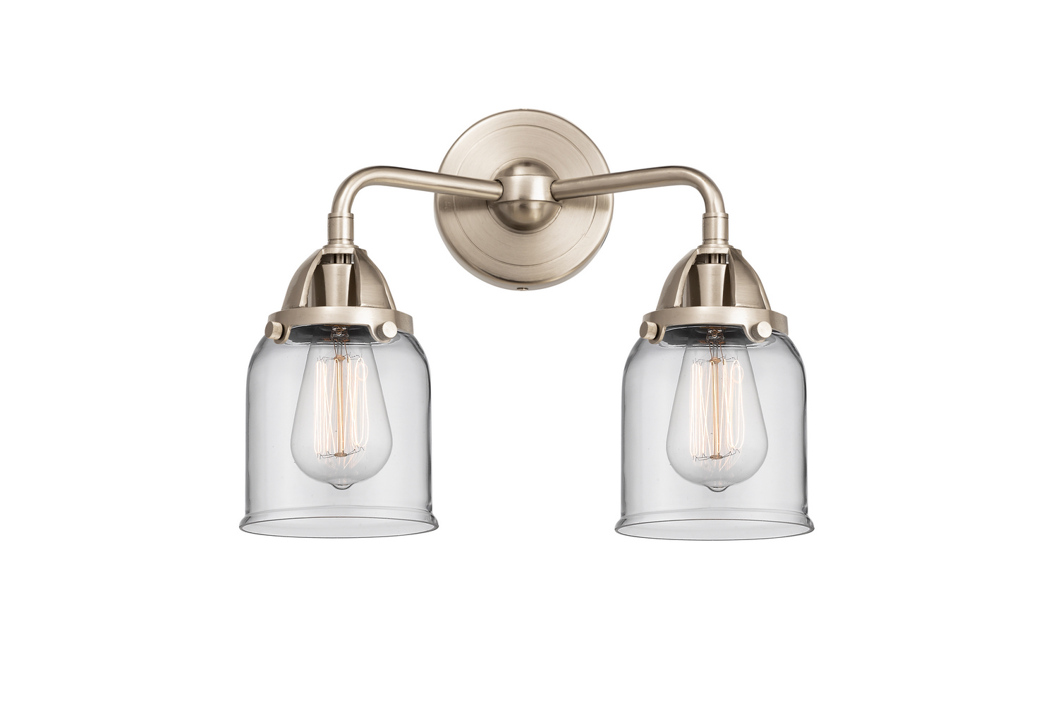 Two Light Bath Vanity by Innovations - Nouveau 2 Collection, Brushed Satin Nickel Finish - 288-2W-SN-G52