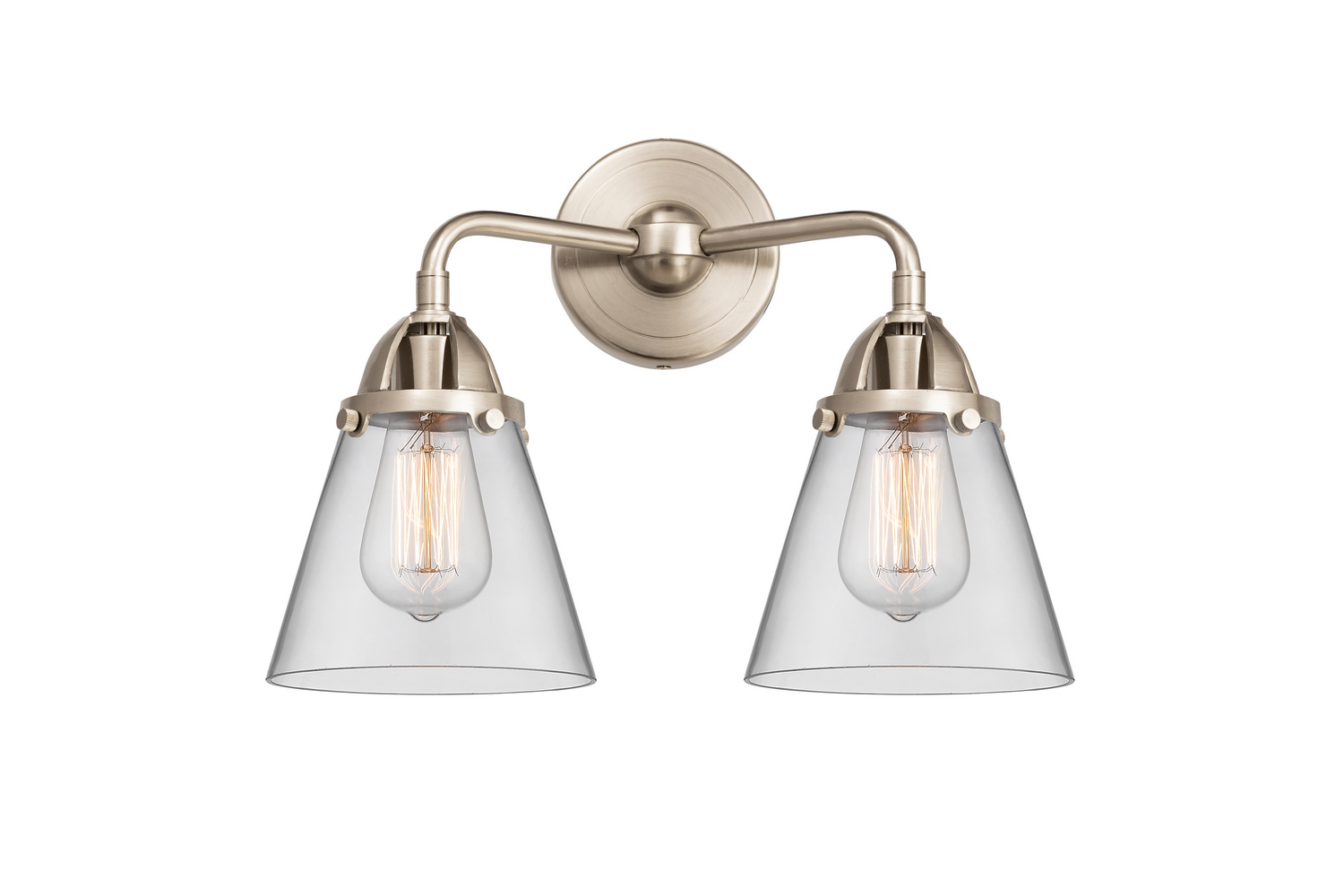 Two Light Bath Vanity by Innovations - Nouveau 2 Collection, Brushed Satin Nickel Finish - 288-2W-SN-G62