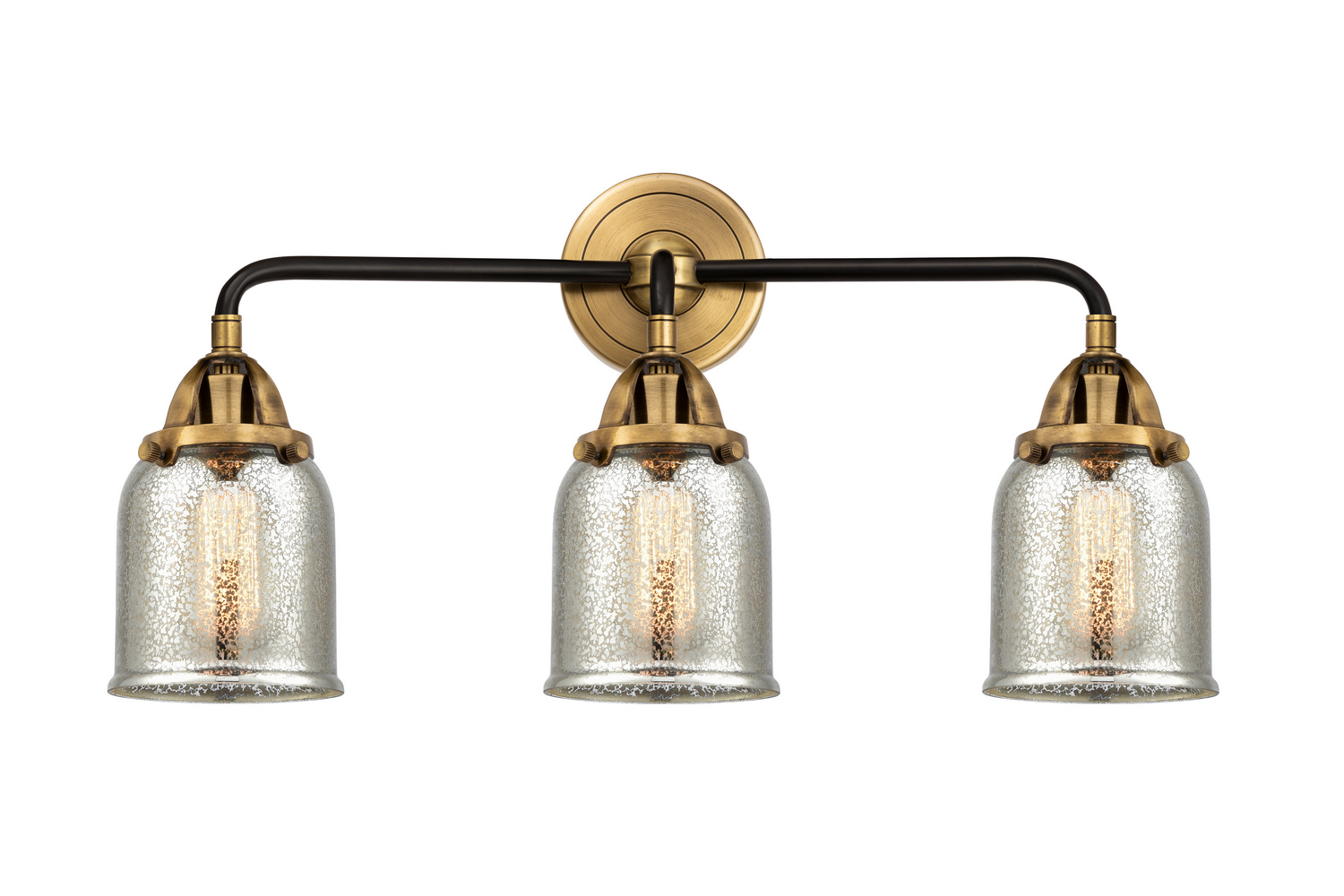 Three Light Bath Vanity by Innovations - Nouveau 2 Collection, Black Antique Brass Finish - 288-3W-BAB-G58