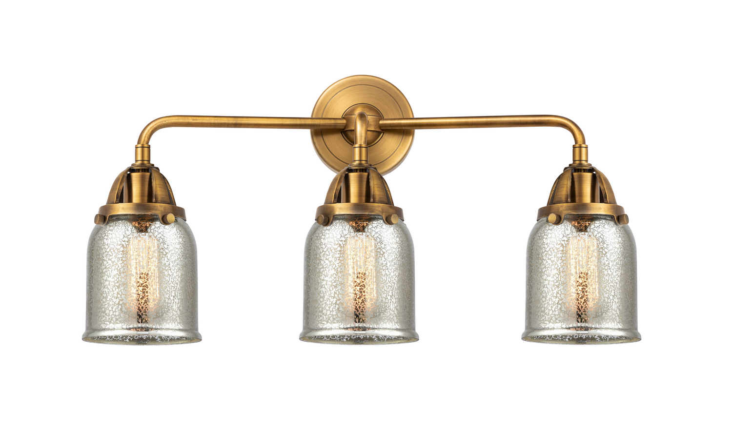 Three Light Bath Vanity by Innovations - Nouveau 2 Collection, Brushed Brass Finish - 288-3W-BB-G58