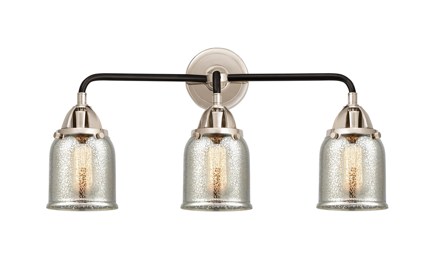 Three Light Bath Vanity by Innovations - Nouveau 2 Collection, Black Polished Nickel Finish - 288-3W-BPN-G58
