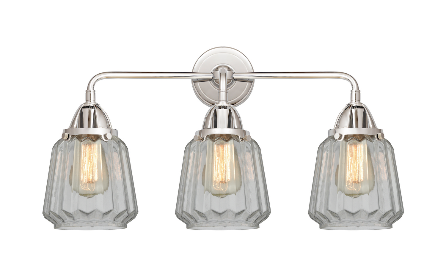 Three Light Bath Vanity by Innovations - Nouveau 2 Collection, Polished Chrome Finish - 288-3W-PC-G142