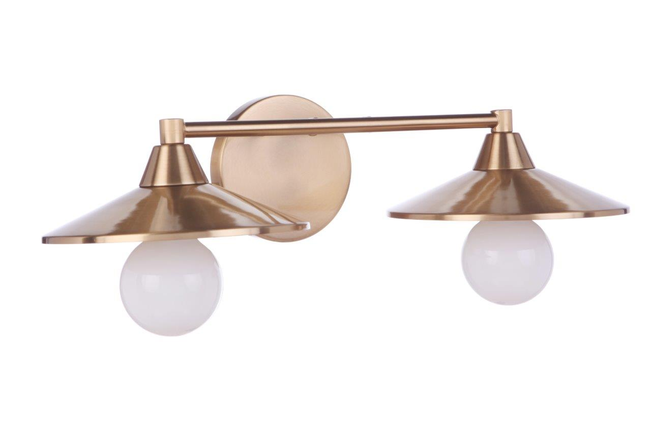 Craftmade 12519SB2 Two Light Vanity Satin Brass Number Of Bulbs 2 G25