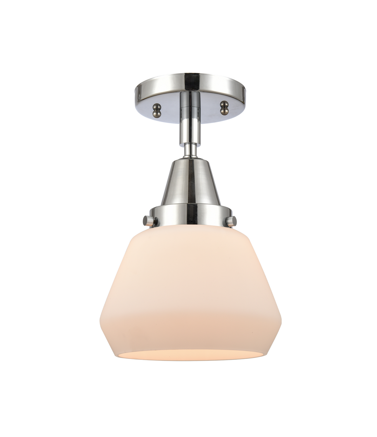 One Light Semi-Flush Mount by Innovations - Caden Collection, Polished Chrome Finish - 447-1C-PC-G171