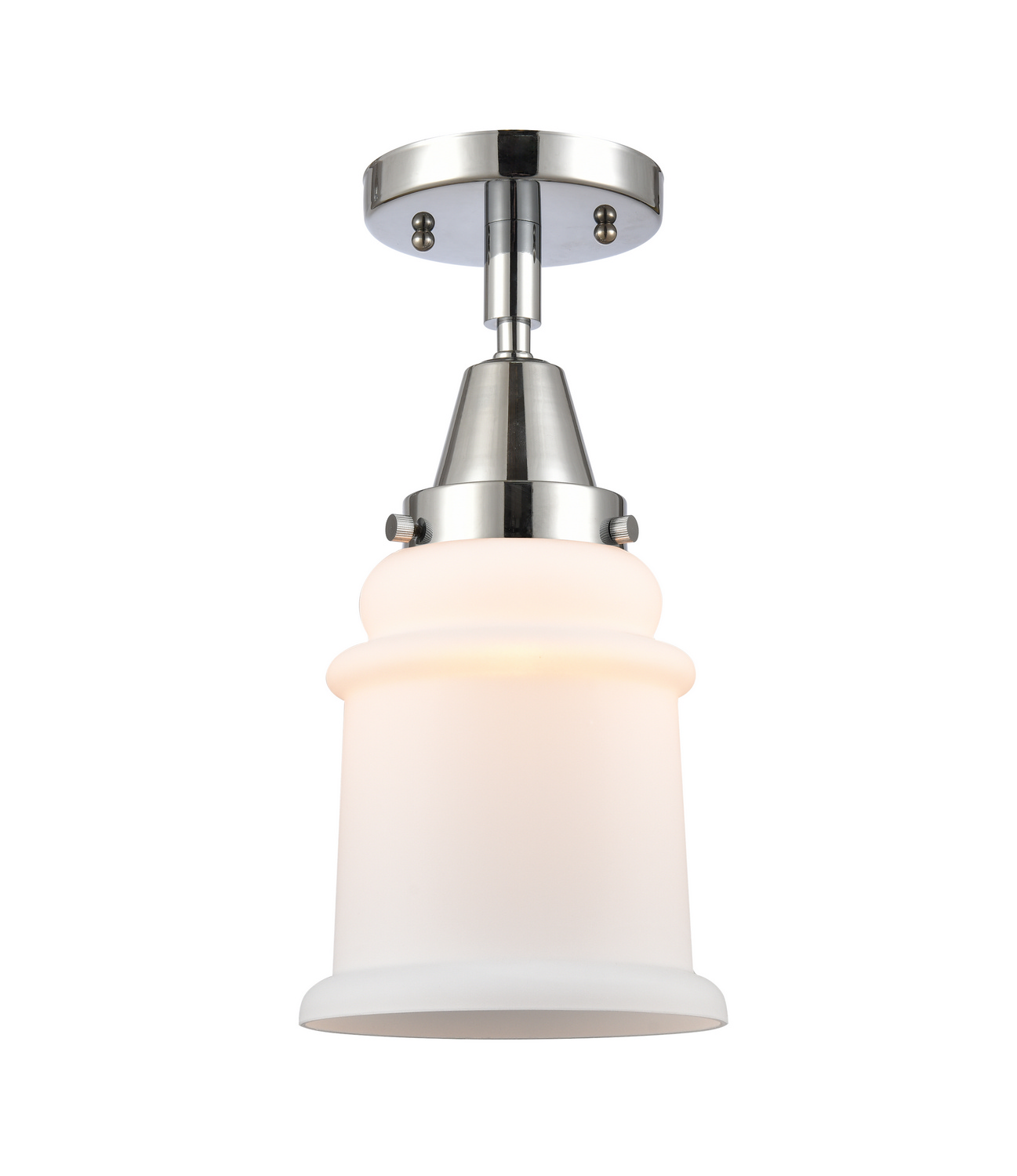 One Light Semi-Flush Mount by Innovations - Caden Collection, Polished Chrome Finish - 447-1C-PC-G181