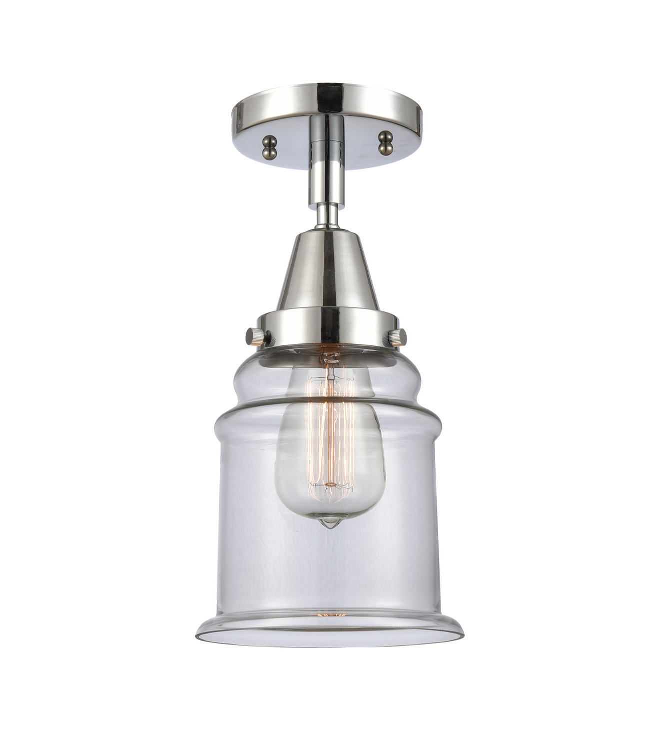 LED Semi-Flush Mount by Innovations - Caden Collection, Polished Chrome Finish - 447-1C-PC-G182-LED