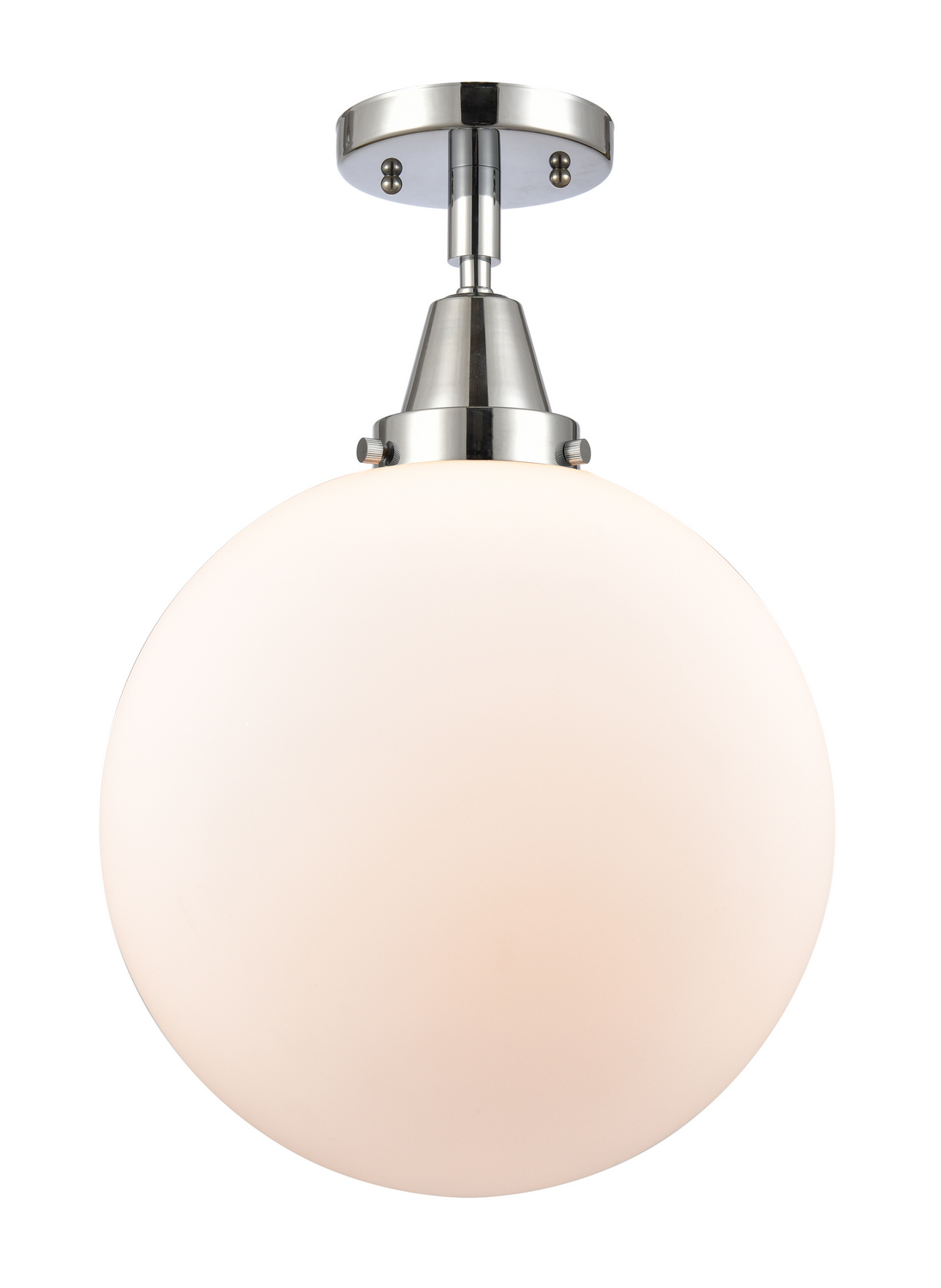 One Light Semi-Flush Mount by Innovations - Caden Collection, Polished Chrome Finish - 447-1C-PC-G201-12