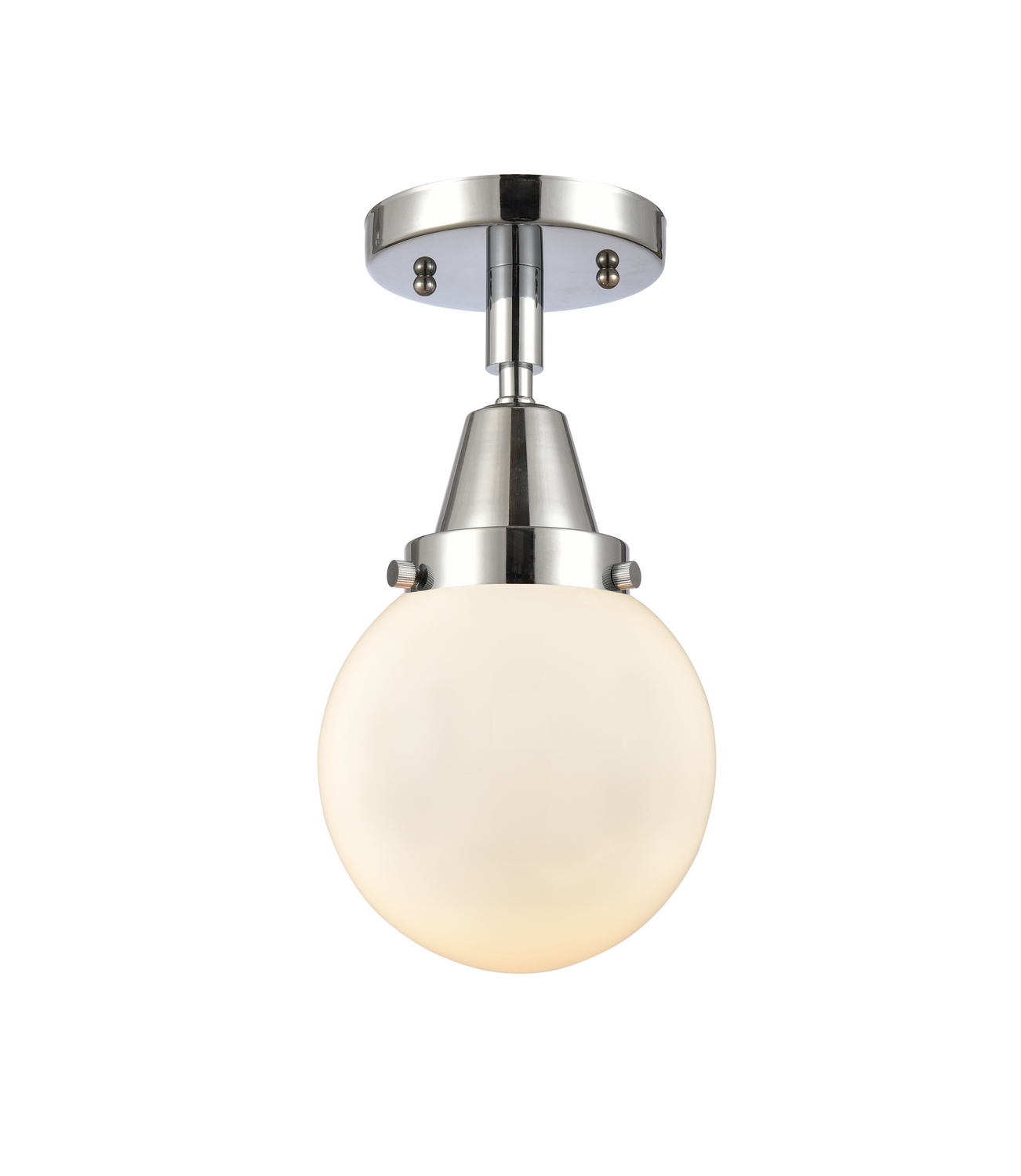 One Light Semi-Flush Mount by Innovations - Caden Collection, Polished Chrome Finish - 447-1C-PC-G201-6