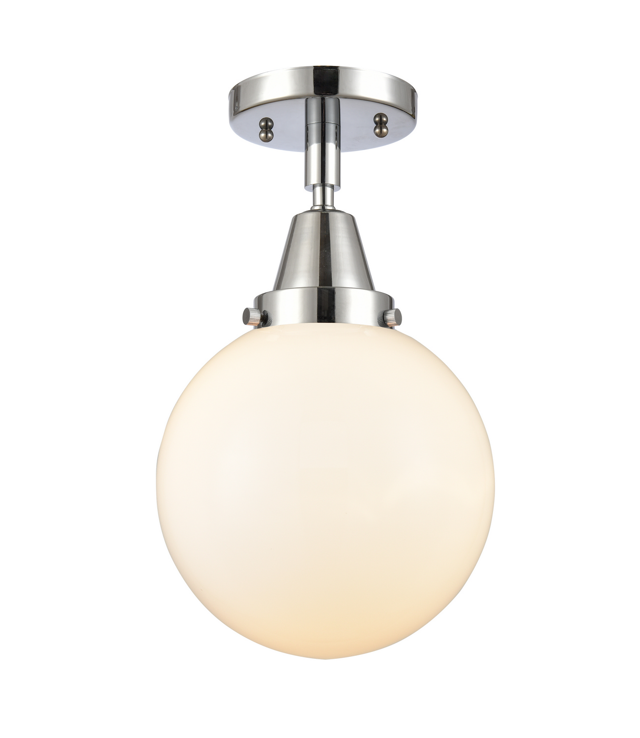 One Light Semi-Flush Mount by Innovations - Caden Collection, Polished Chrome Finish - 447-1C-PC-G201-8