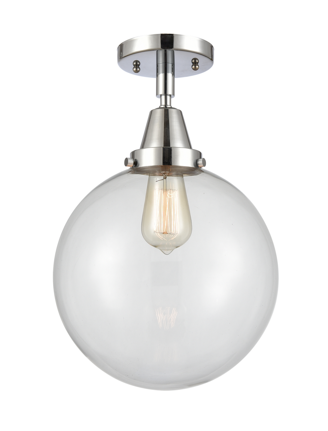 LED Semi-Flush Mount by Innovations - Caden Collection, Polished Chrome Finish - 447-1C-PC-G202-10-LED