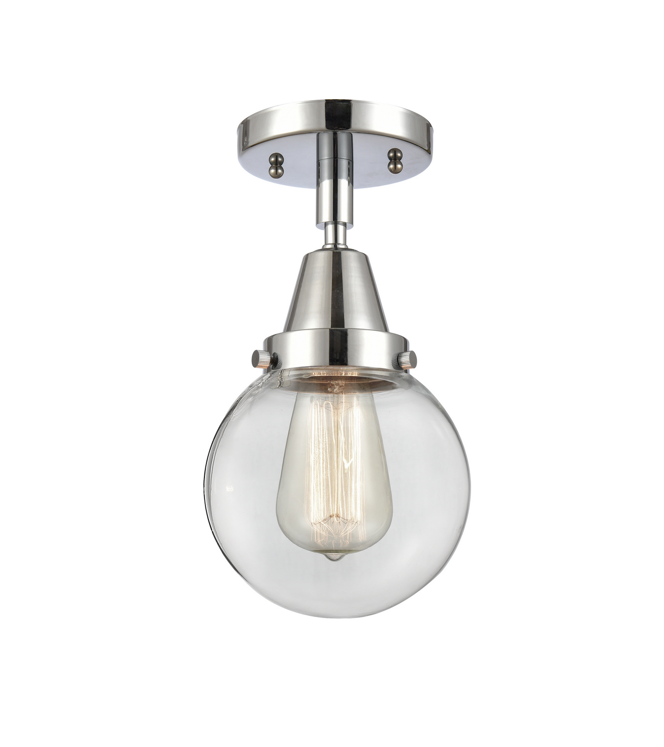 LED Semi-Flush Mount by Innovations - Caden Collection, Polished Chrome Finish - 447-1C-PC-G202-6-LED