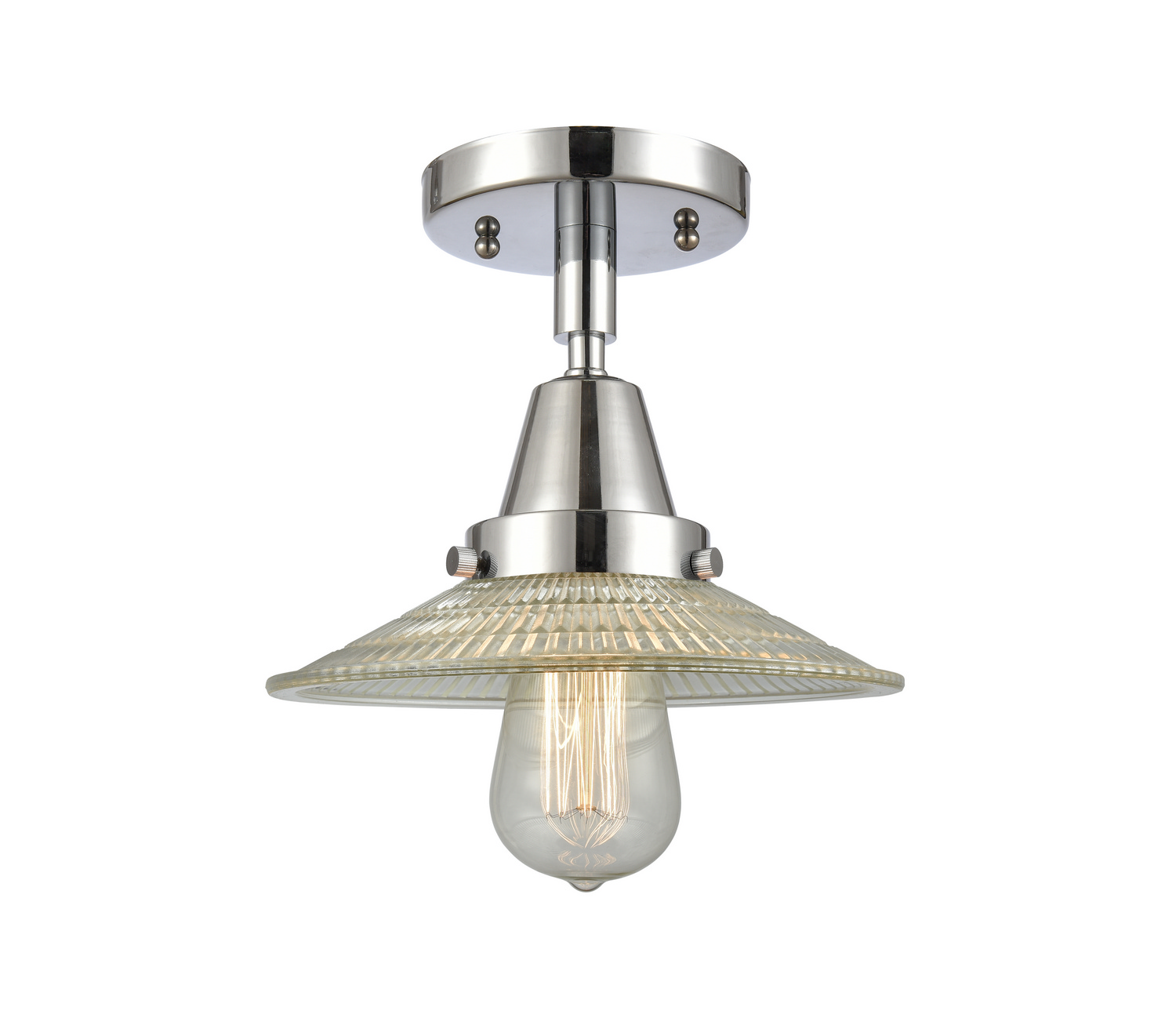 LED Semi-Flush Mount by Innovations - Caden Collection, Polished Chrome Finish - 447-1C-PC-G2-LED