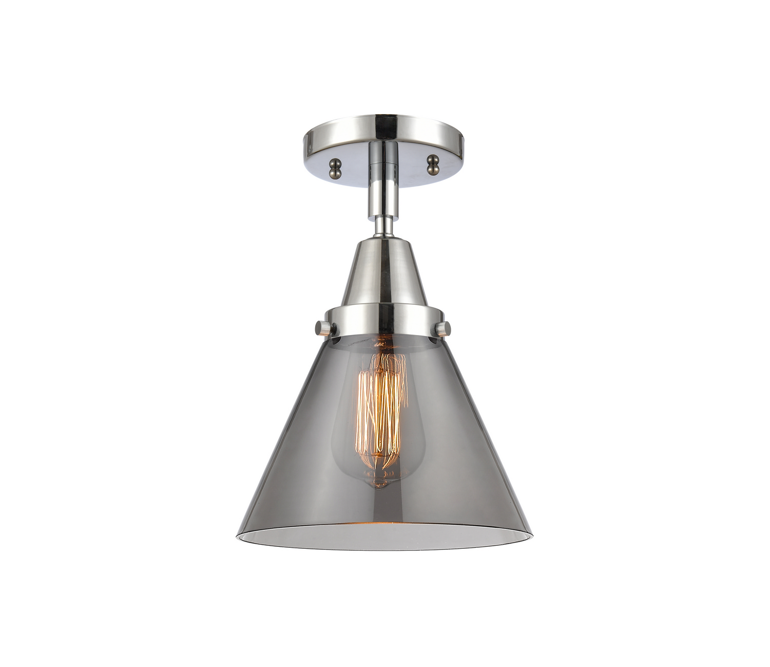 LED Semi-Flush Mount by Innovations - Caden Collection, Polished Chrome Finish - 447-1C-PC-G43-LED