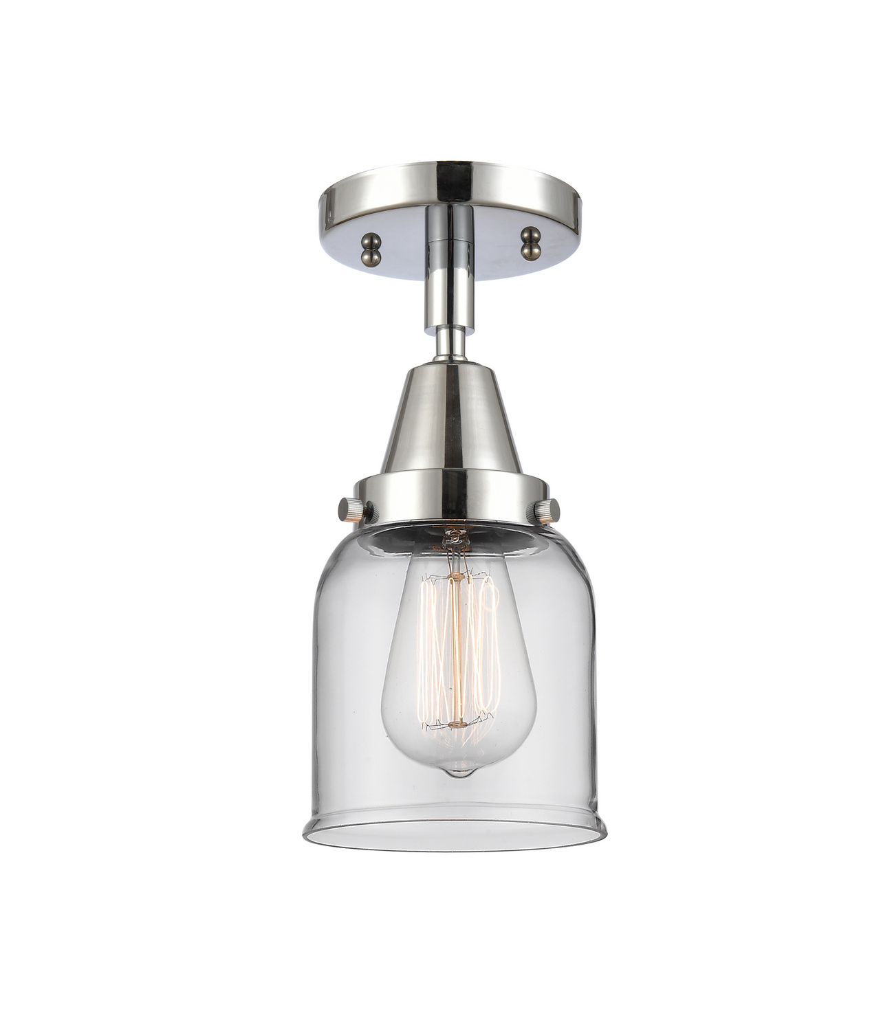 One Light Semi-Flush Mount by Innovations - Caden Collection, Polished Chrome Finish - 447-1C-PC-G52