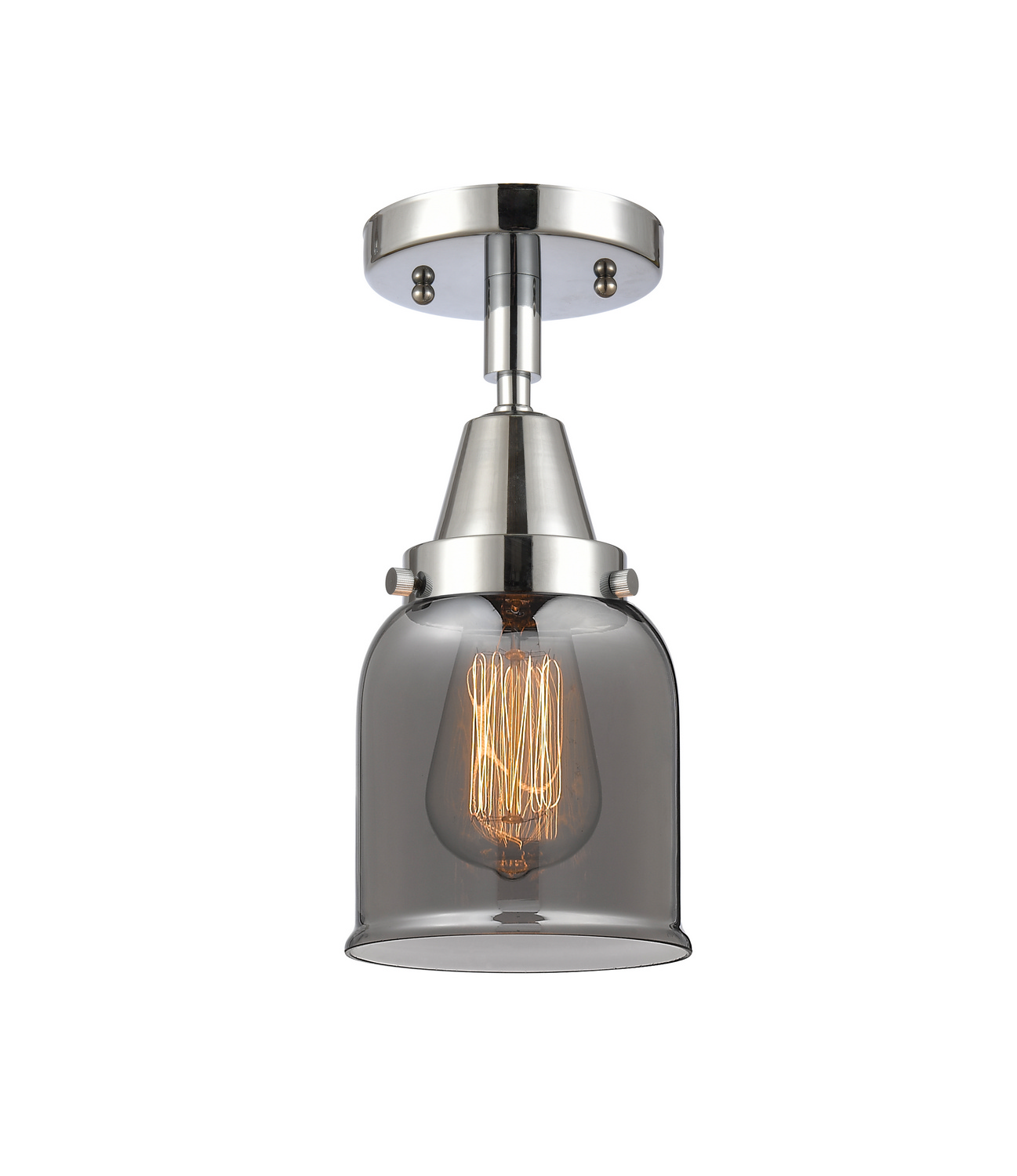 One Light Semi-Flush Mount by Innovations - Caden Collection, Polished Chrome Finish - 447-1C-PC-G53