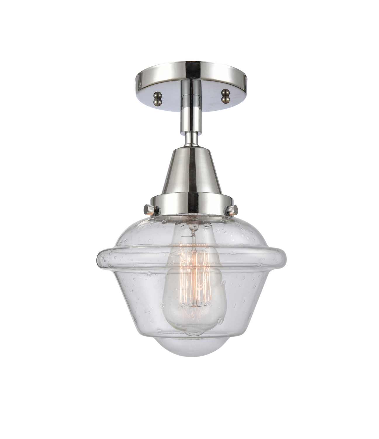 One Light Semi-Flush Mount by Innovations - Caden Collection, Polished Chrome Finish - 447-1C-PC-G534