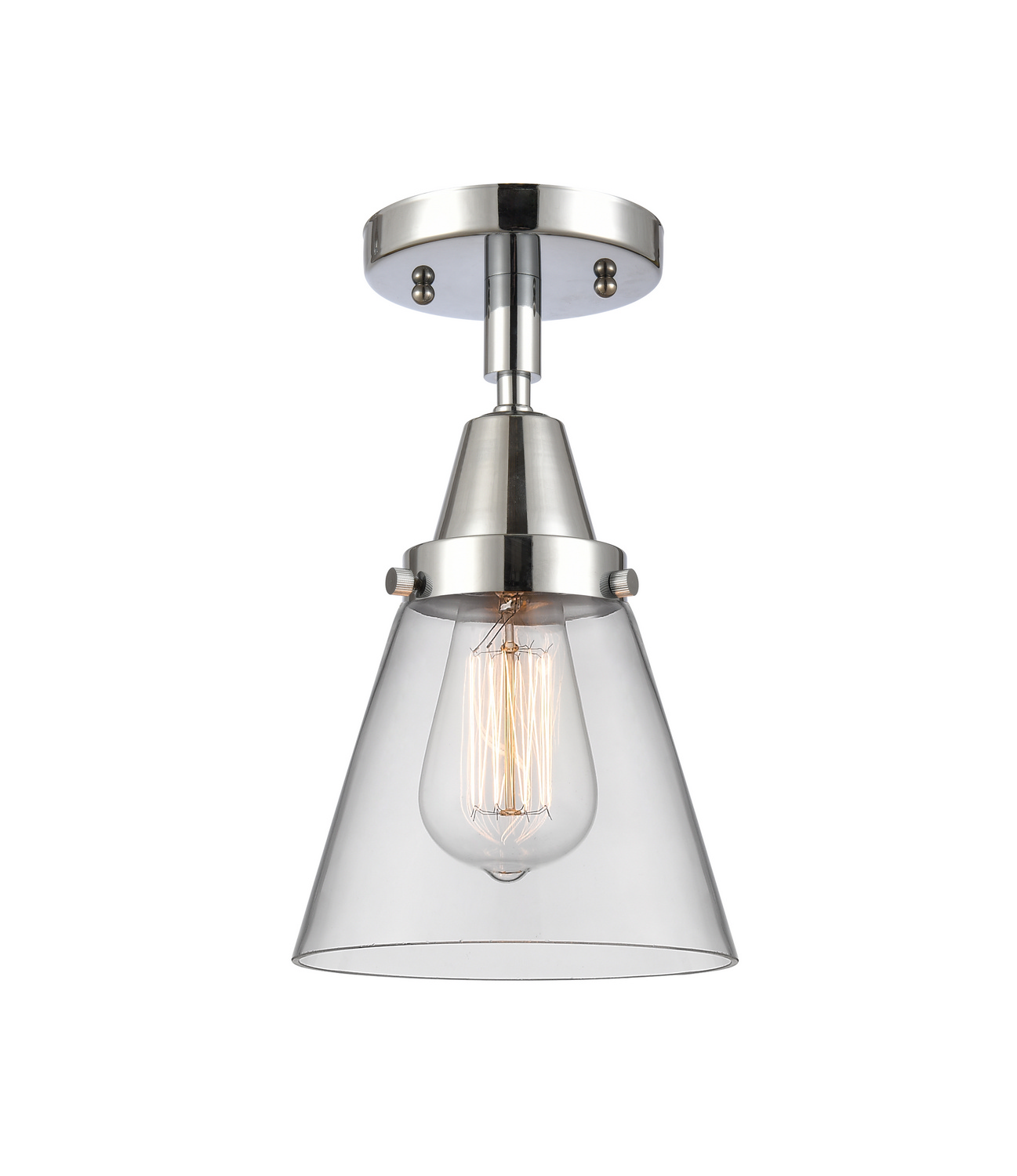 LED Semi-Flush Mount by Innovations - Caden Collection, Polished Chrome Finish - 447-1C-PC-G62-LED