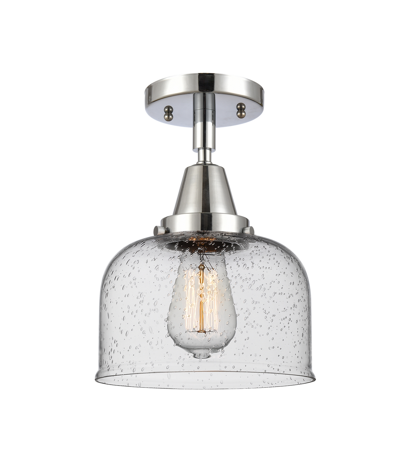LED Semi-Flush Mount by Innovations - Caden Collection, Polished Chrome Finish - 447-1C-PC-G74-LED