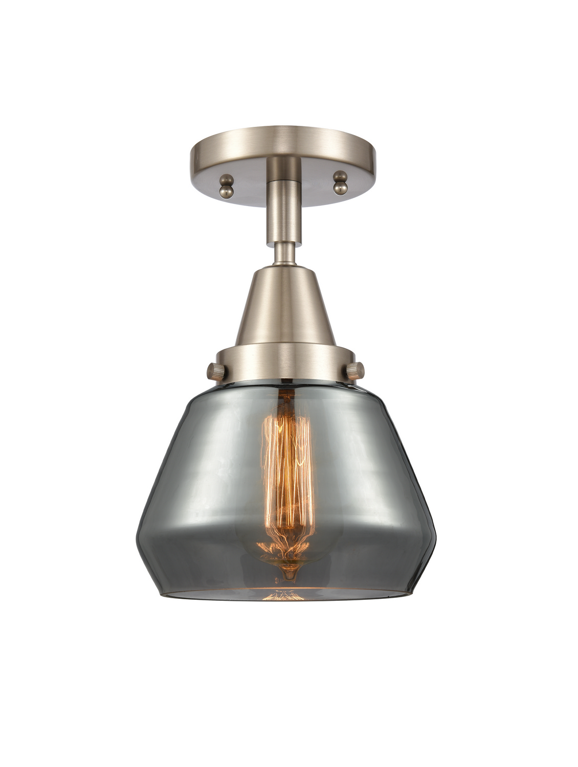 LED Semi-Flush Mount by Innovations - Caden Collection, Brushed Satin Nickel Finish - 447-1C-SN-G173-LED