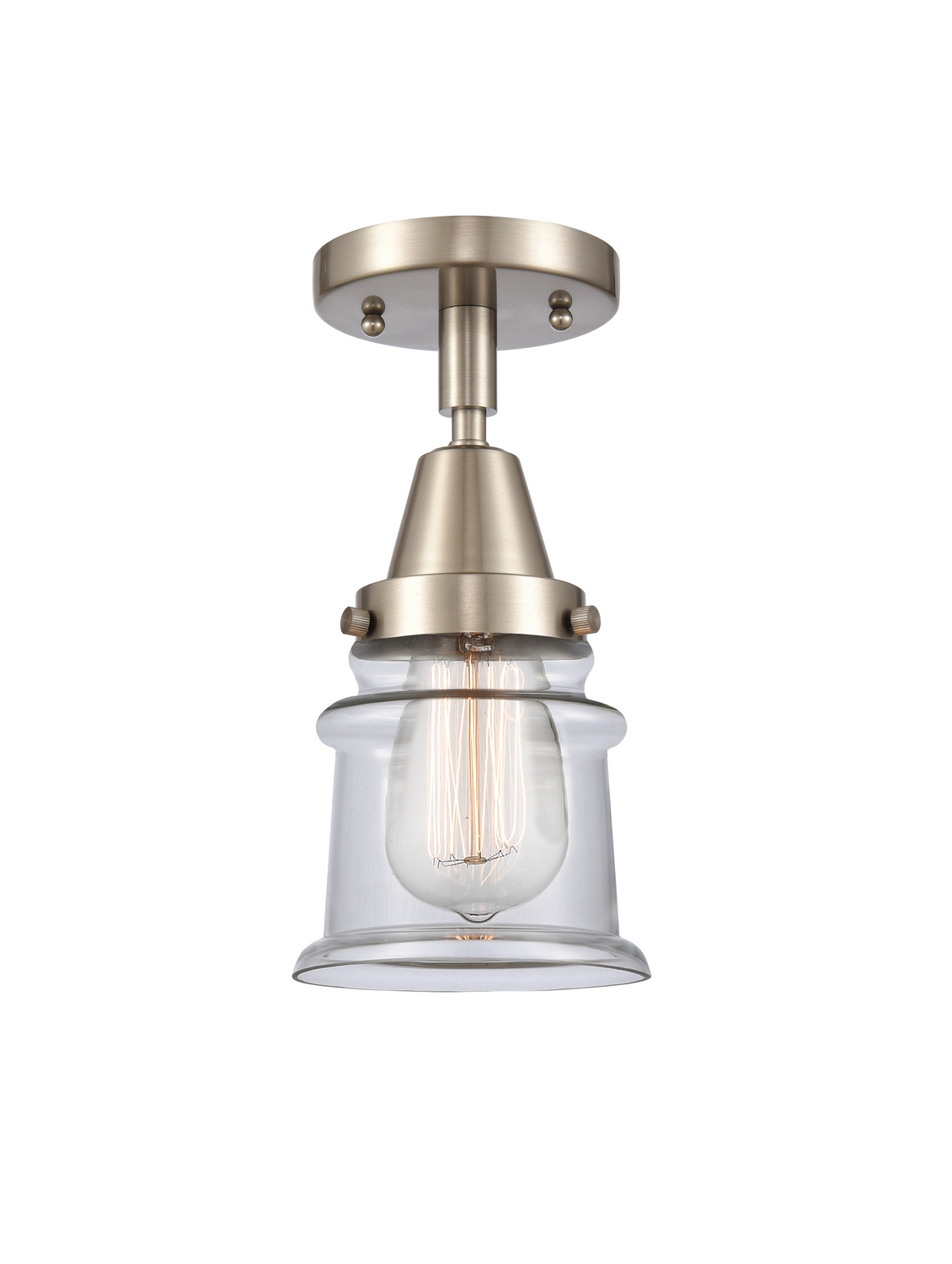 One Light Semi-Flush Mount by Innovations - Caden Collection, Brushed Satin Nickel Finish - 447-1C-SN-G182S