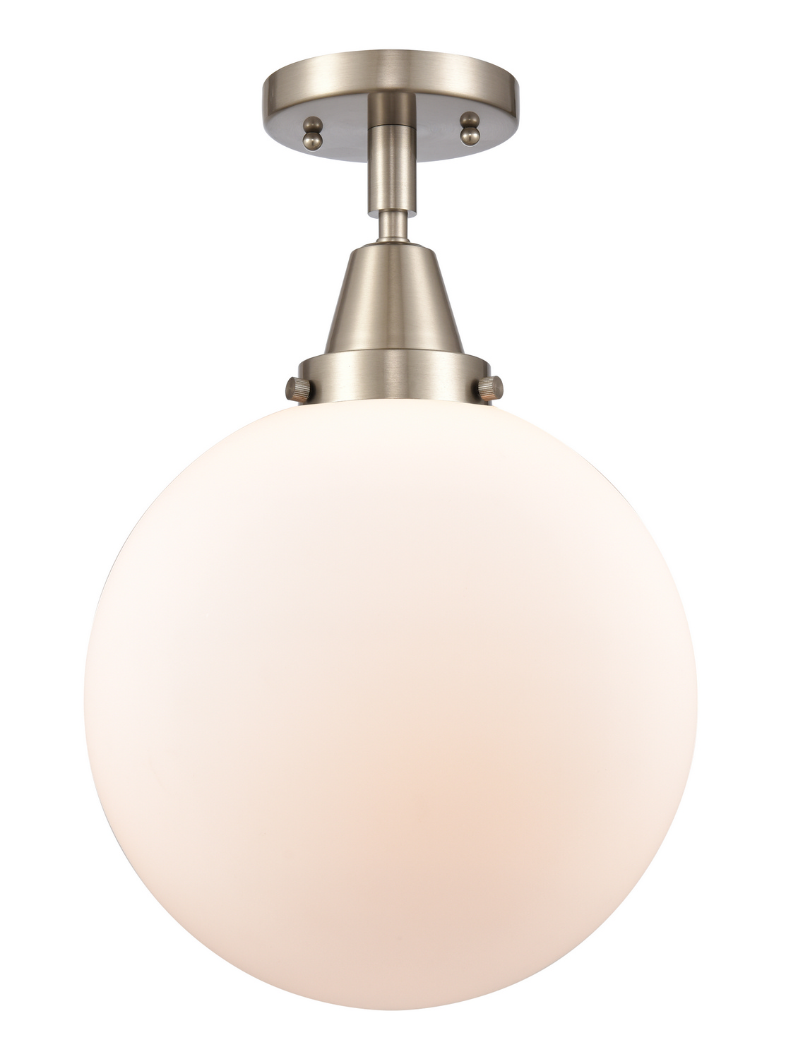 One Light Semi-Flush Mount by Innovations - Caden Collection, Brushed Satin Nickel Finish - 447-1C-SN-G201-10
