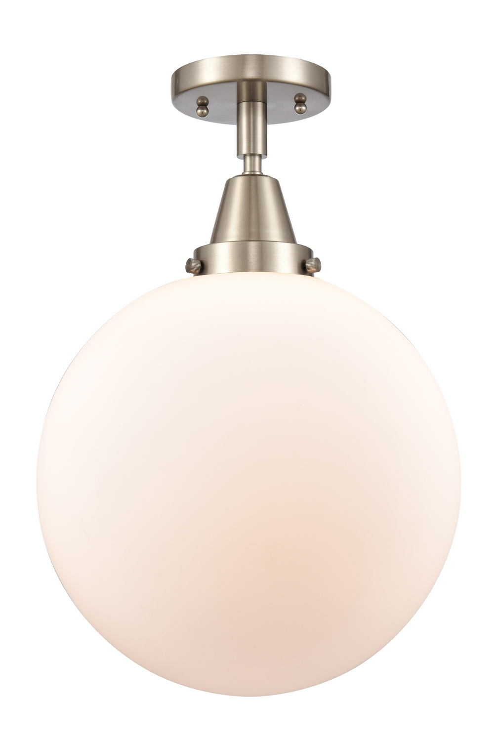 One Light Semi-Flush Mount by Innovations - Caden Collection, Brushed Satin Nickel Finish - 447-1C-SN-G201-12