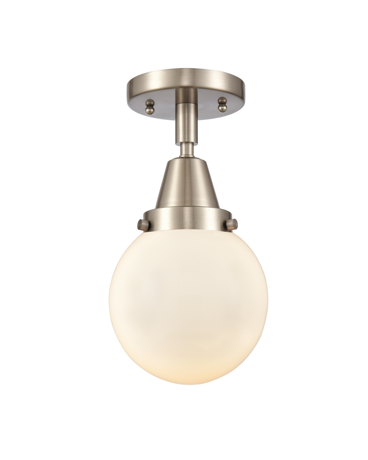 One Light Semi-Flush Mount by Innovations - Caden Collection, Brushed Satin Nickel Finish - 447-1C-SN-G201-6
