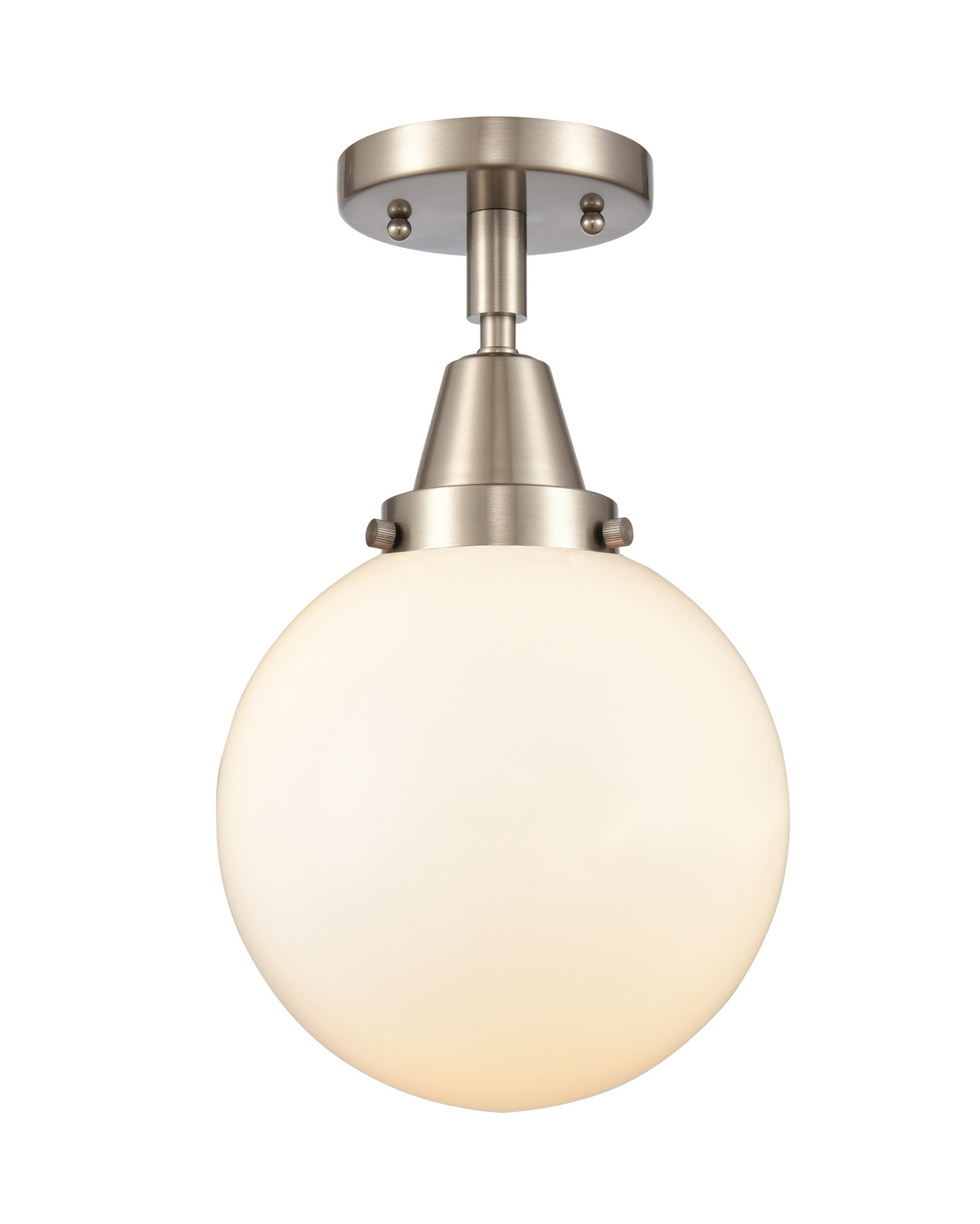 LED Semi-Flush Mount by Innovations - Caden Collection, Brushed Satin Nickel Finish - 447-1C-SN-G201-8-LED