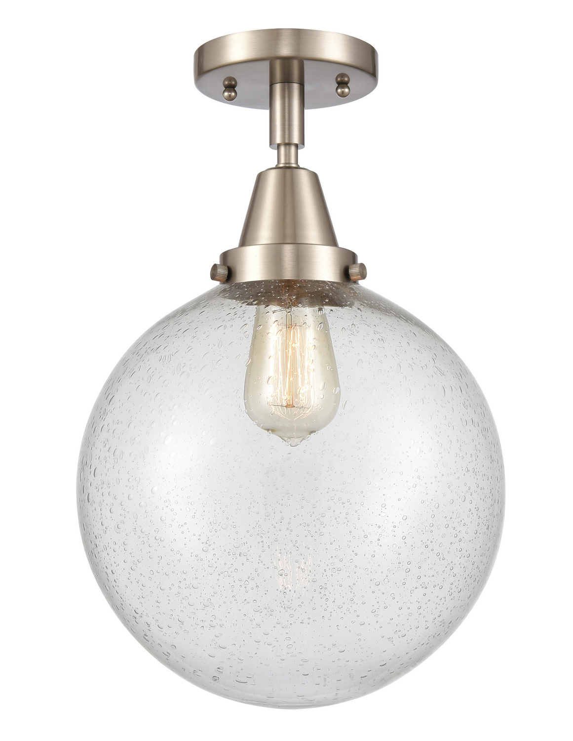 LED Semi-Flush Mount by Innovations - Caden Collection, Brushed Satin Nickel Finish - 447-1C-SN-G204-10-LED