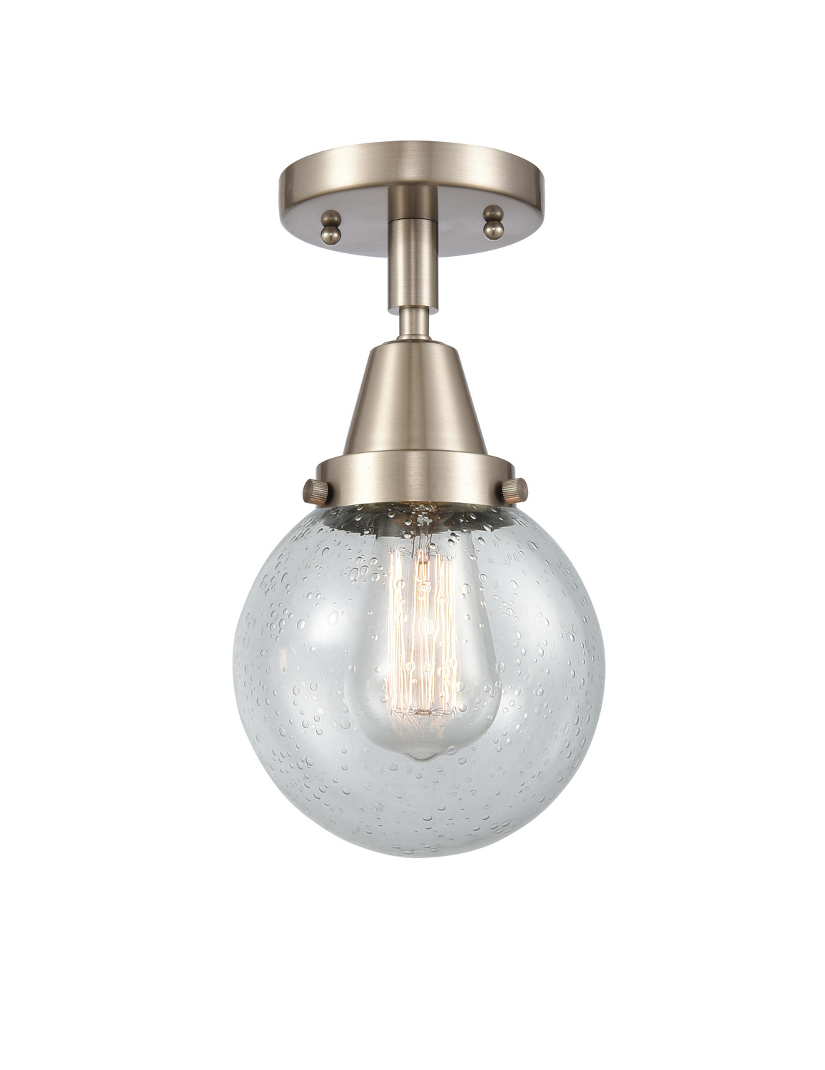LED Semi-Flush Mount by Innovations - Caden Collection, Brushed Satin Nickel Finish - 447-1C-SN-G204-6-LED