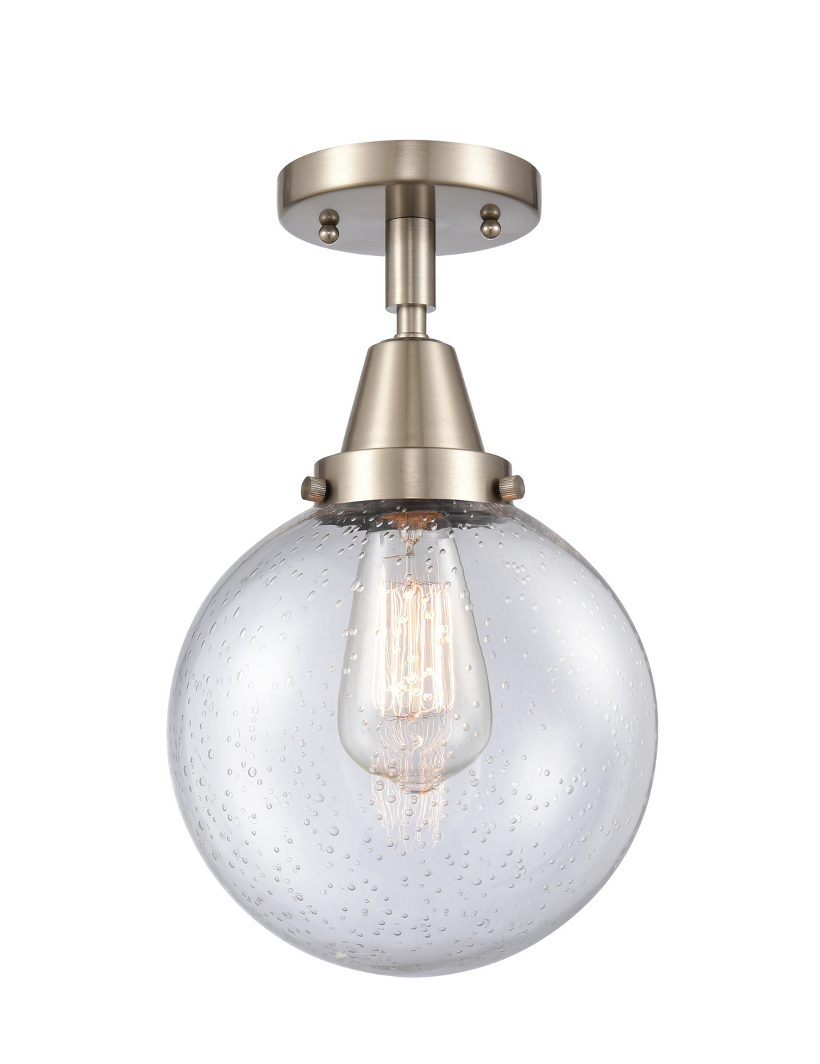 One Light Semi-Flush Mount by Innovations - Caden Collection, Brushed Satin Nickel Finish - 447-1C-SN-G204-8