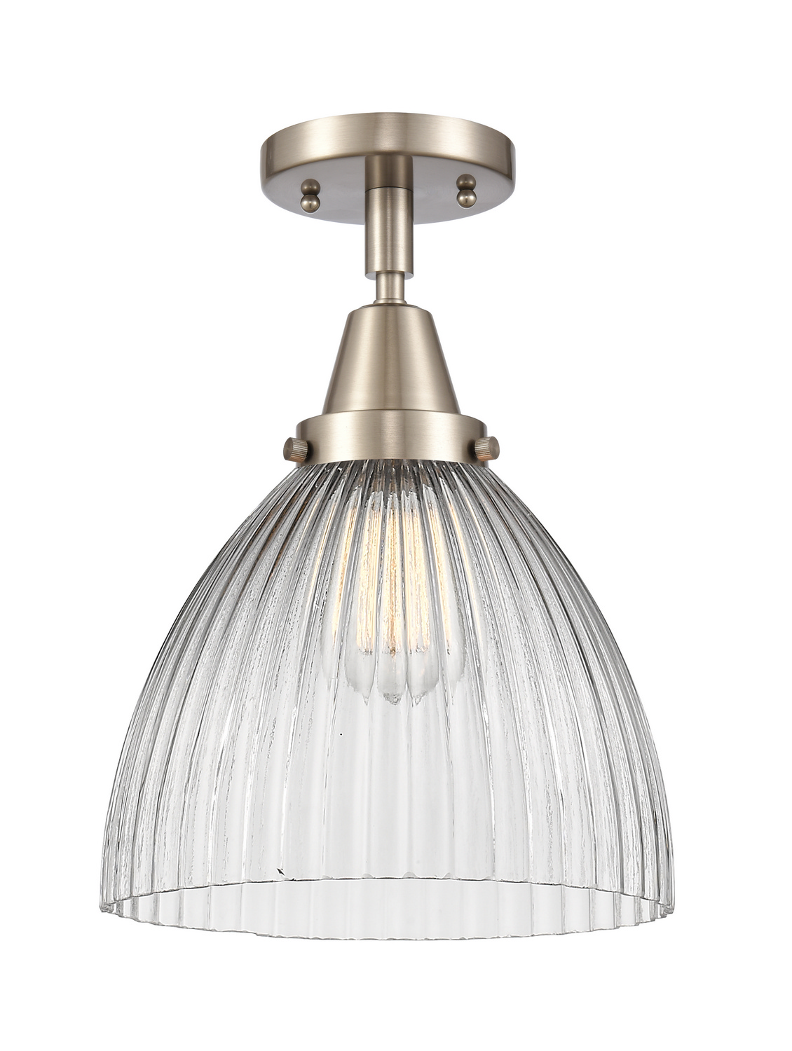 LED Semi-Flush Mount by Innovations - Caden Collection, Brushed Satin Nickel Finish - 447-1C-SN-G222-LED