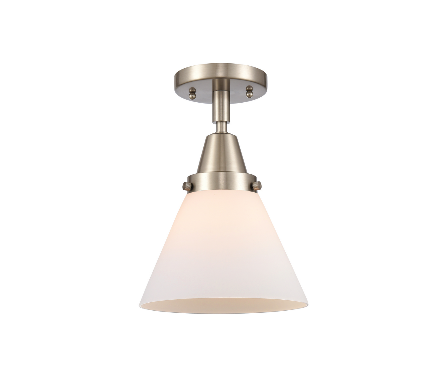 One Light Semi-Flush Mount by Innovations - Caden Collection, Brushed Satin Nickel Finish - 447-1C-SN-G41