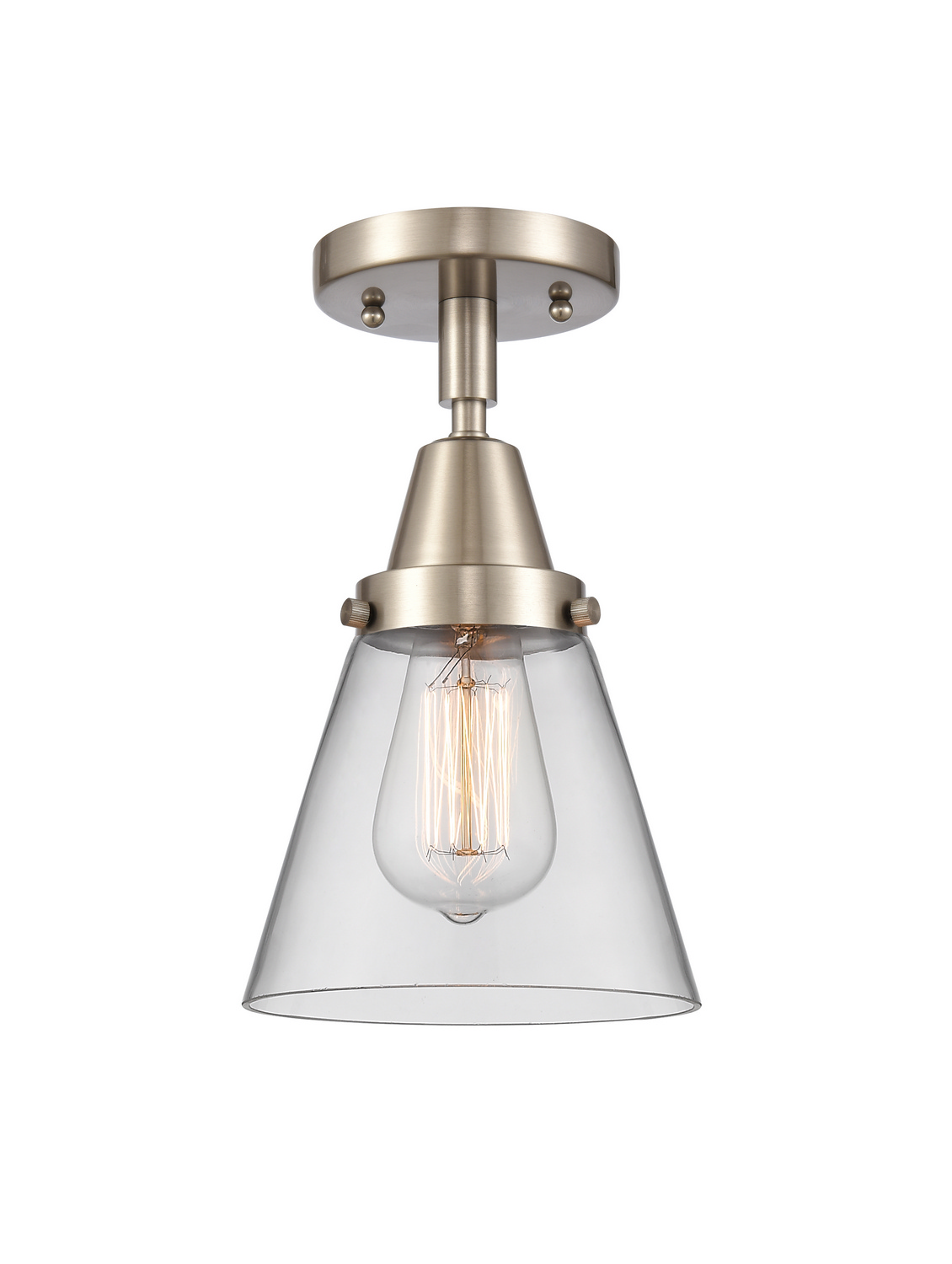 LED Semi-Flush Mount by Innovations - Caden Collection, Brushed Satin Nickel Finish - 447-1C-SN-G62-LED