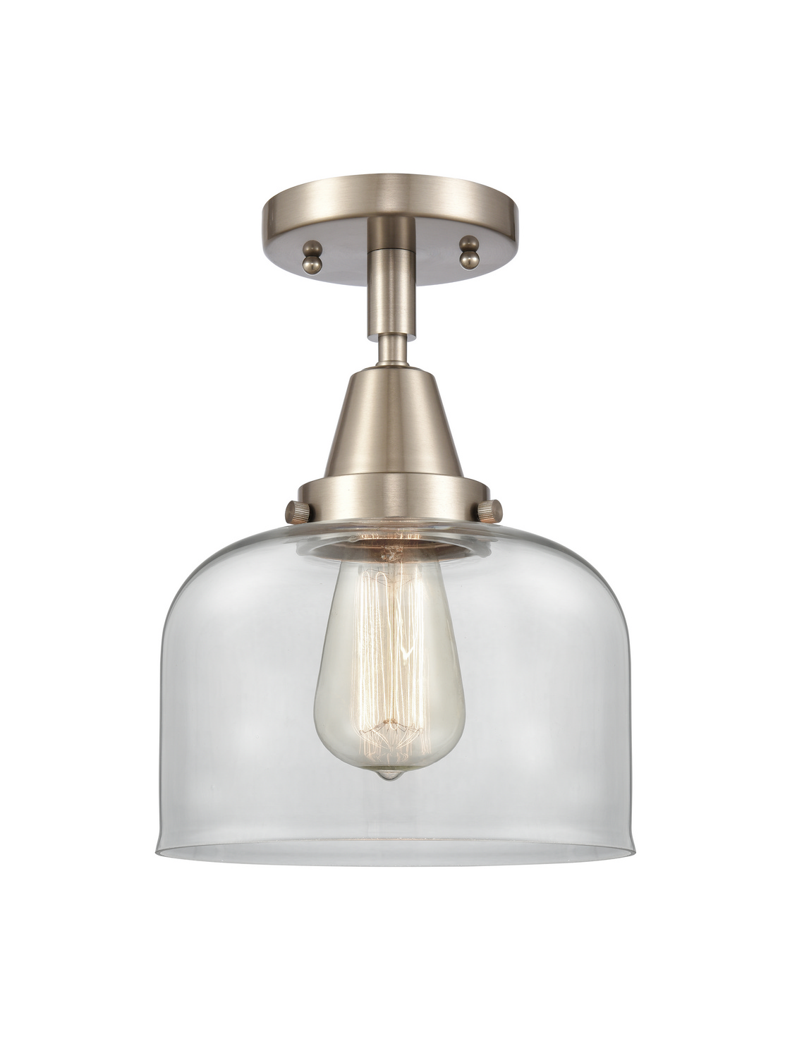LED Semi-Flush Mount by Innovations - Caden Collection, Brushed Satin Nickel Finish - 447-1C-SN-G72-LED