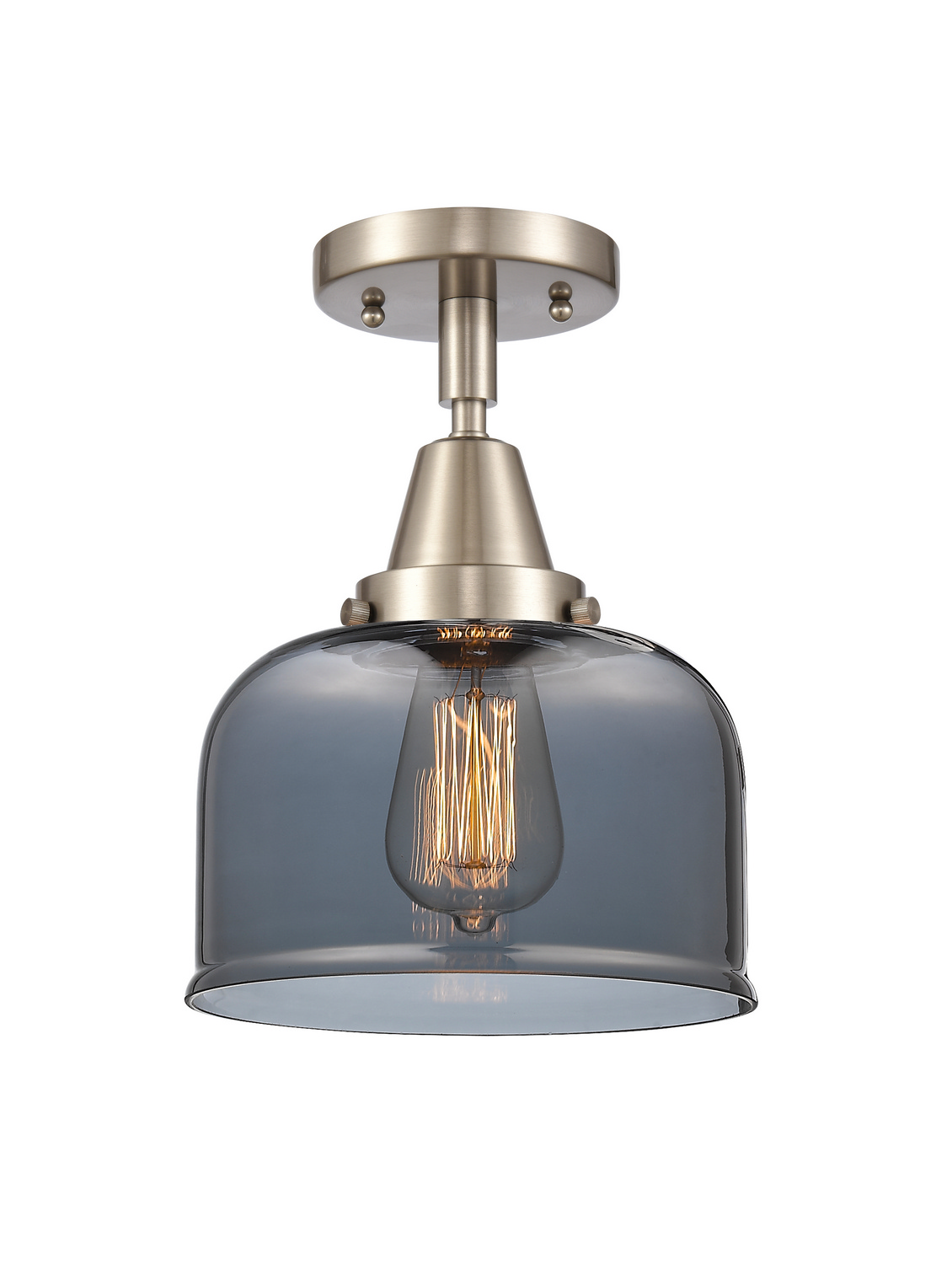 One Light Semi-Flush Mount by Innovations - Caden Collection, Brushed Satin Nickel Finish - 447-1C-SN-G73