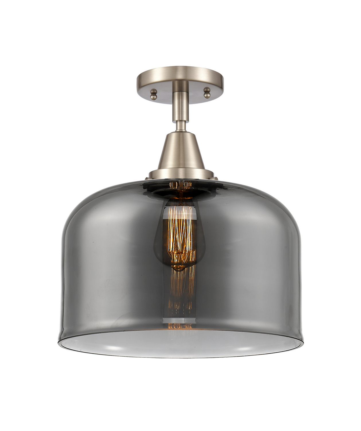 LED Semi-Flush Mount by Innovations - Caden Collection, Brushed Satin Nickel Finish - 447-1C-SN-G73-L-LED
