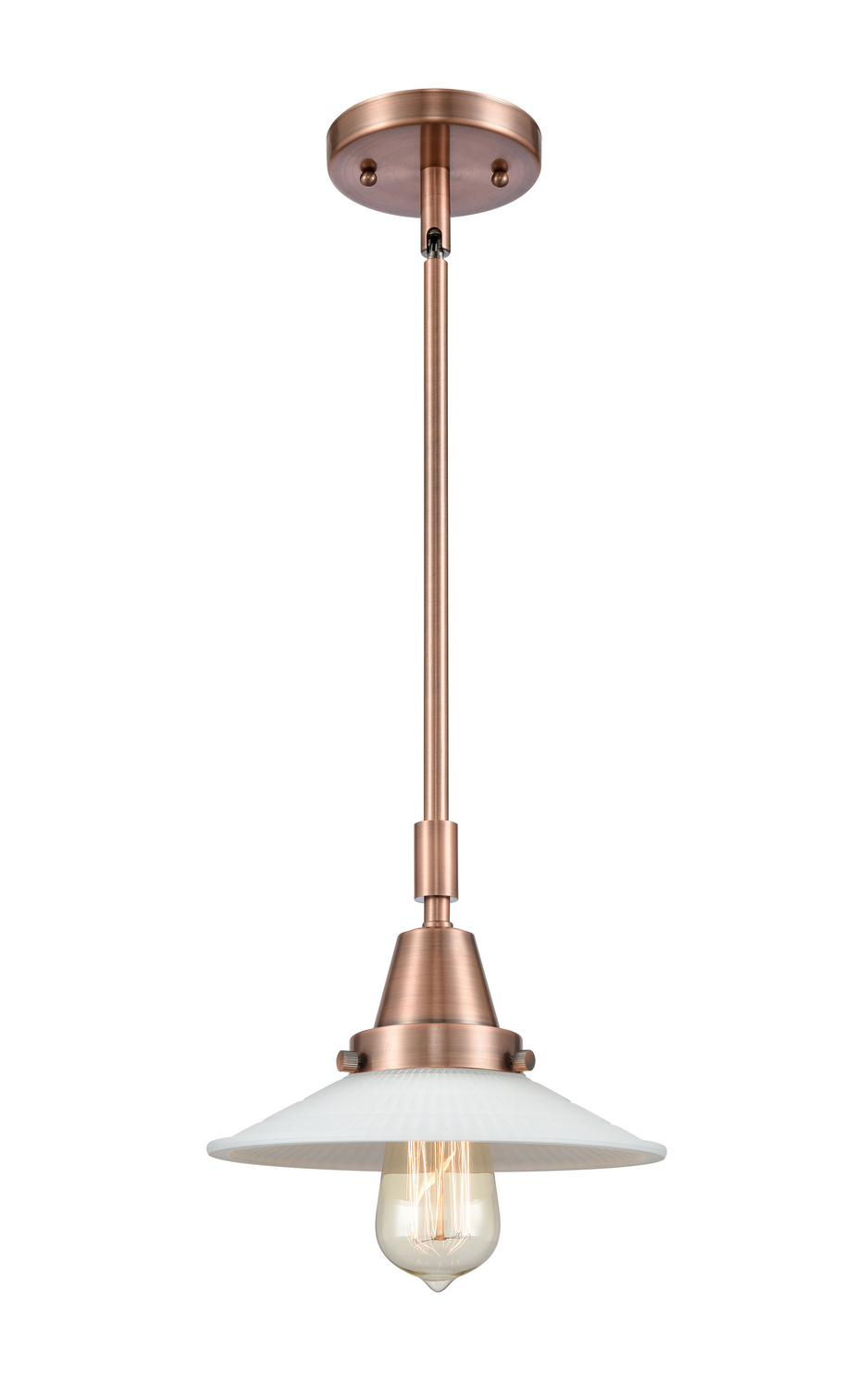 One Light Mini Pendant by Innovations - Caden Collection, Antique Copper Finish - 447-1S-AC-G1