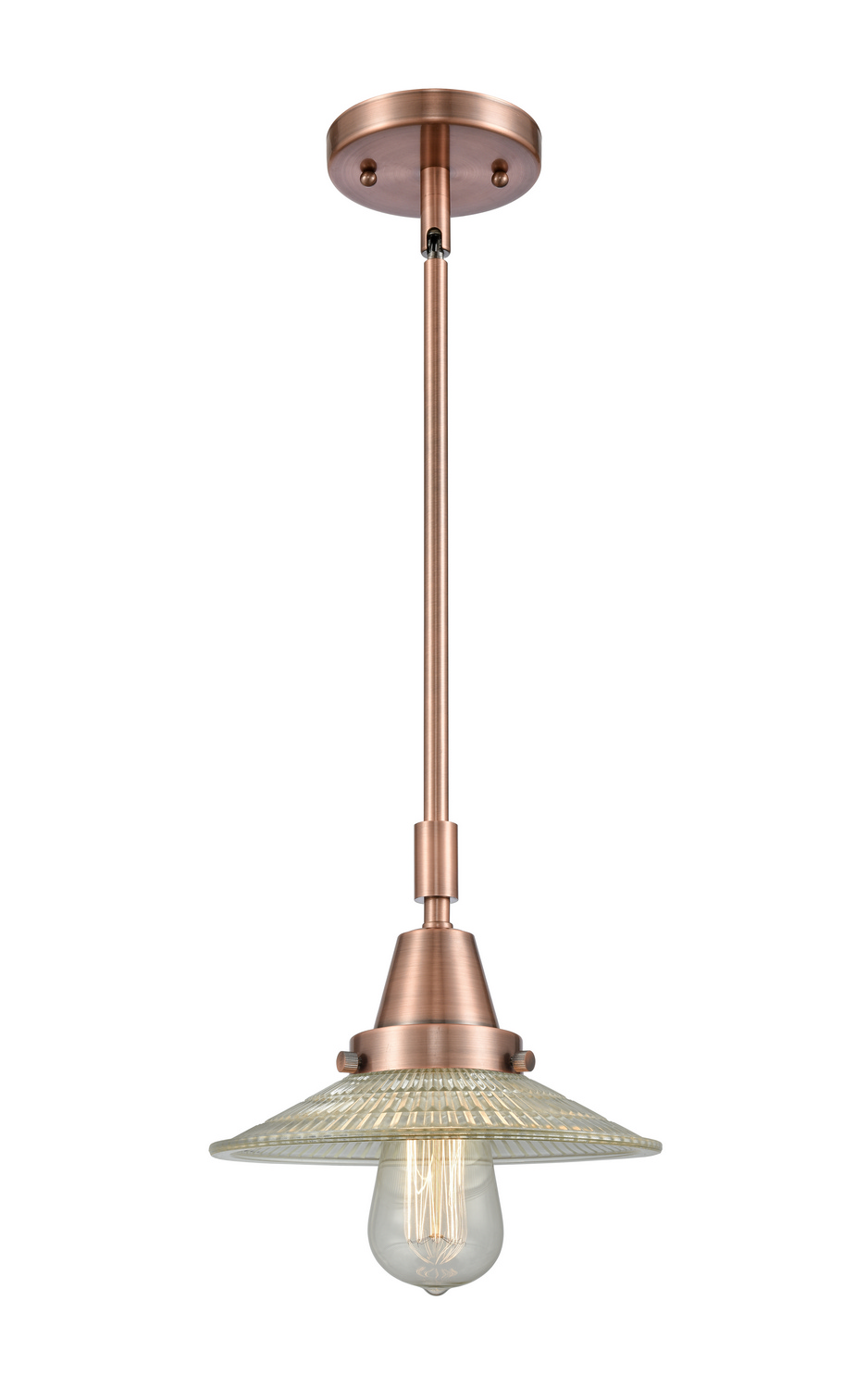 One Light Mini Pendant by Innovations - Caden Collection, Antique Copper Finish - 447-1S-AC-G2