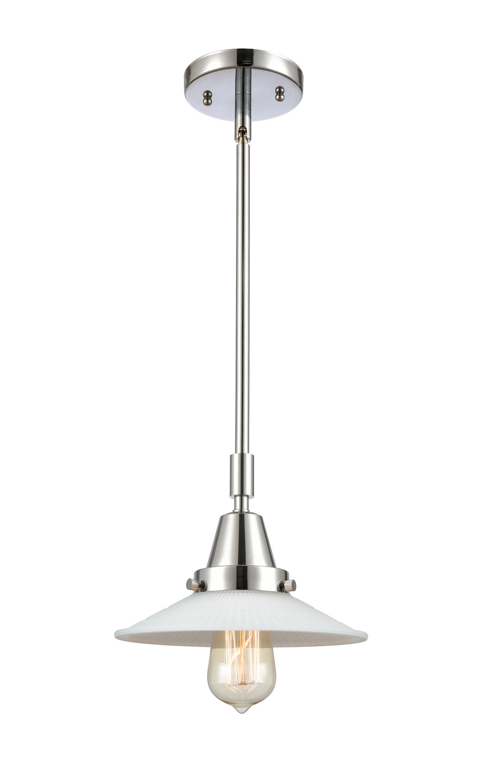 LED Mini Pendant by Innovations - Caden Collection, Polished Chrome Finish - 447-1S-PC-G1-LED