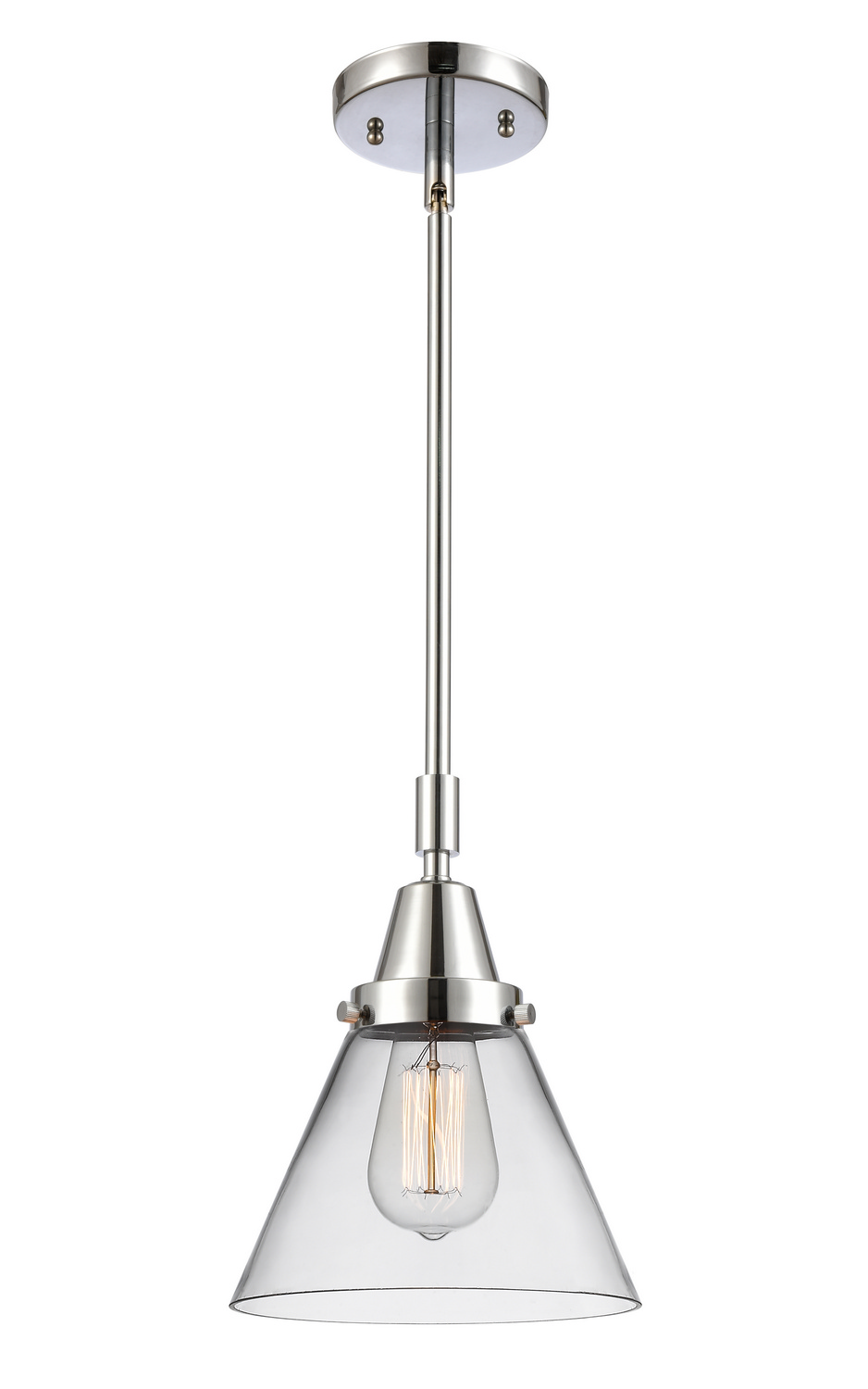 One Light Mini Pendant by Innovations - Caden Collection, Polished Chrome Finish - 447-1S-PC-G42