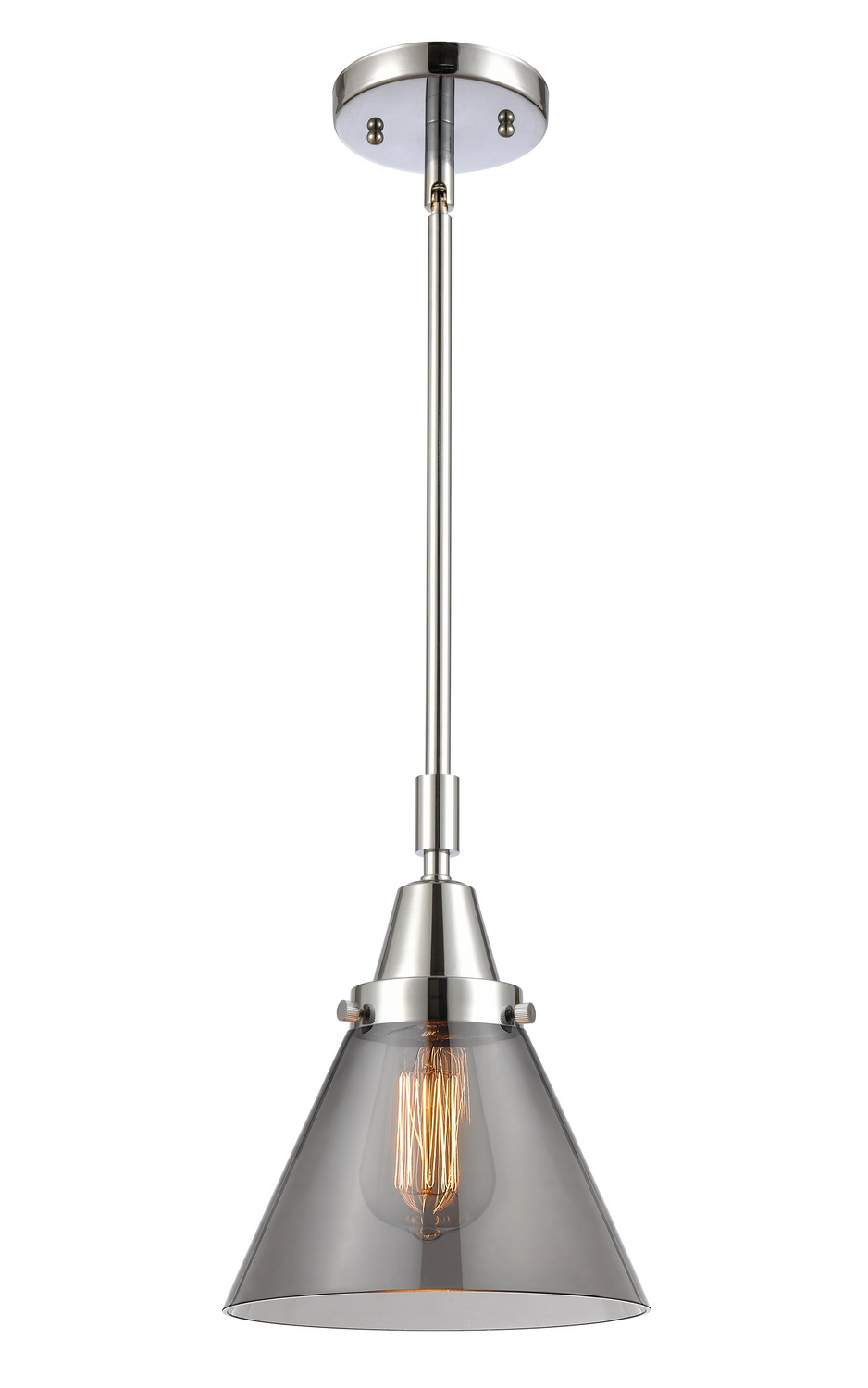 LED Mini Pendant by Innovations - Caden Collection, Polished Chrome Finish - 447-1S-PC-G43-LED