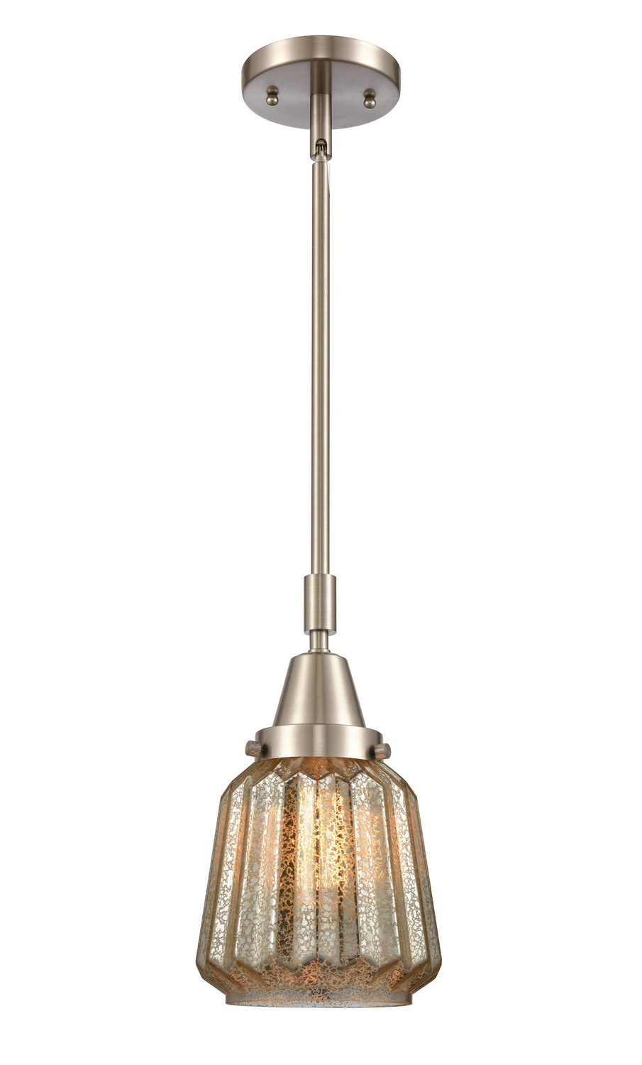 One Light Mini Pendant by Innovations - Caden Collection, Brushed Satin Nickel Finish - 447-1S-SN-G146