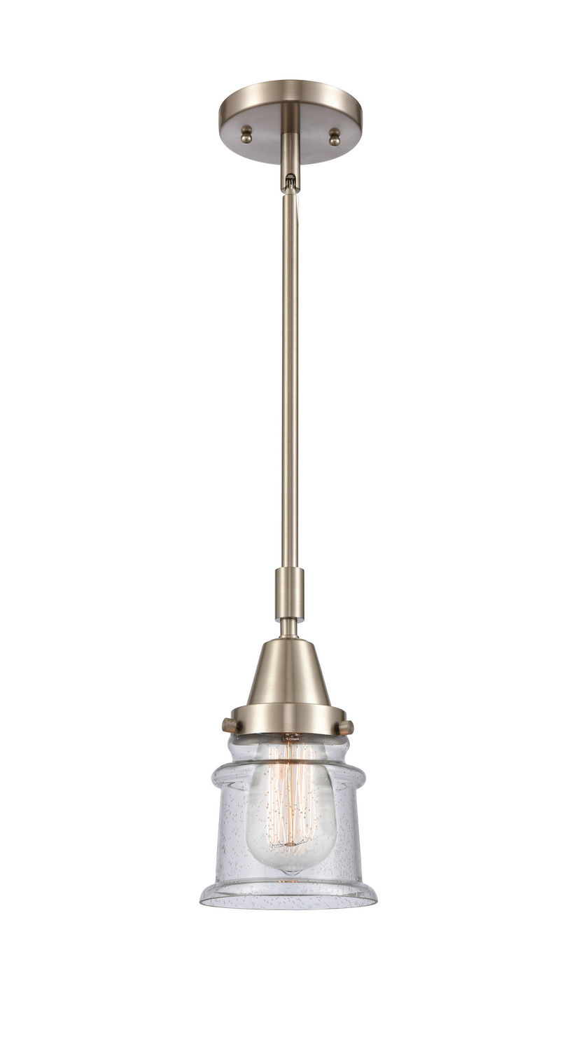 LED Mini Pendant by Innovations - Caden Collection, Brushed Satin Nickel Finish - 447-1S-SN-G184S-LED